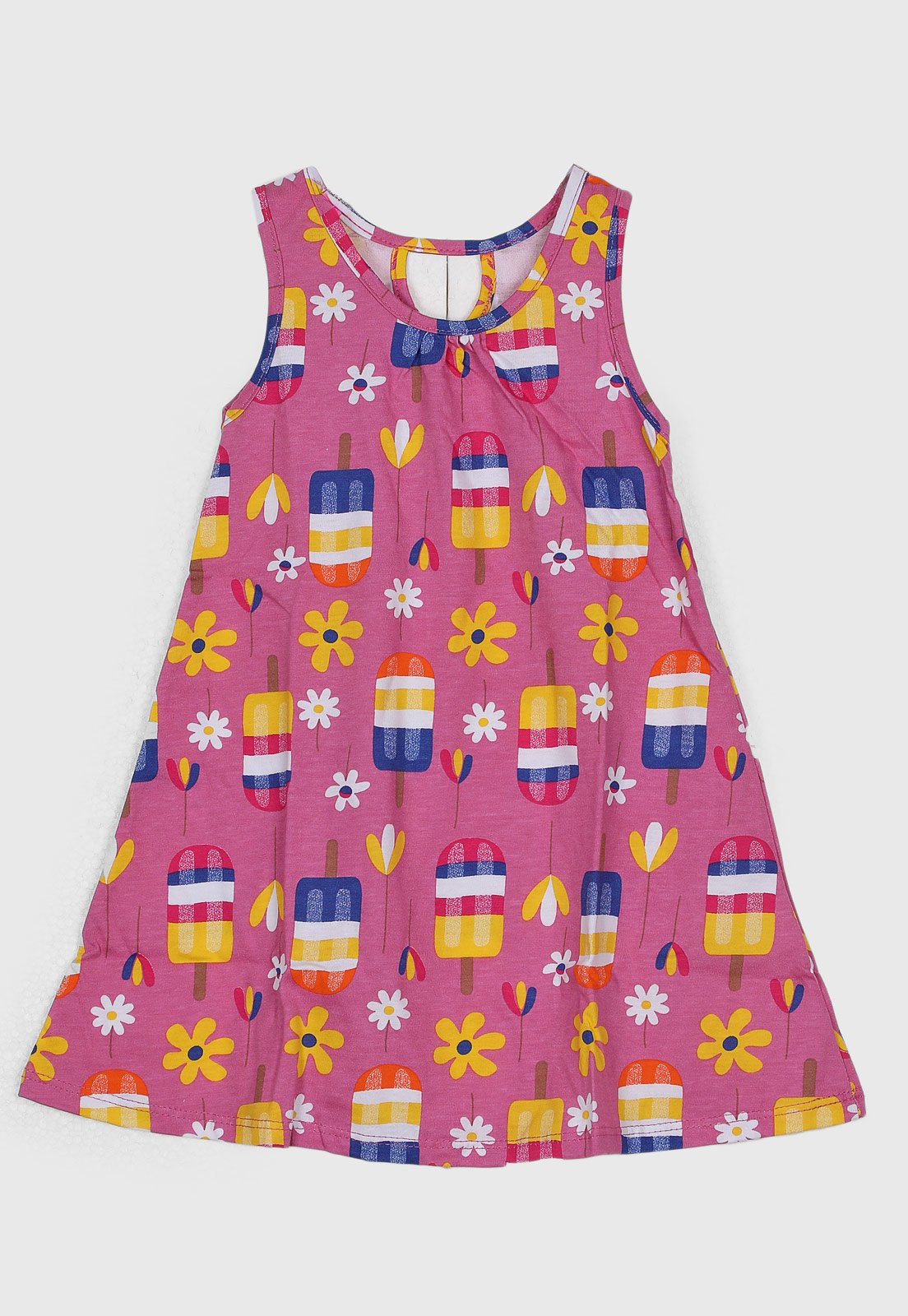 Vestido Kyly Estampado Rosa
