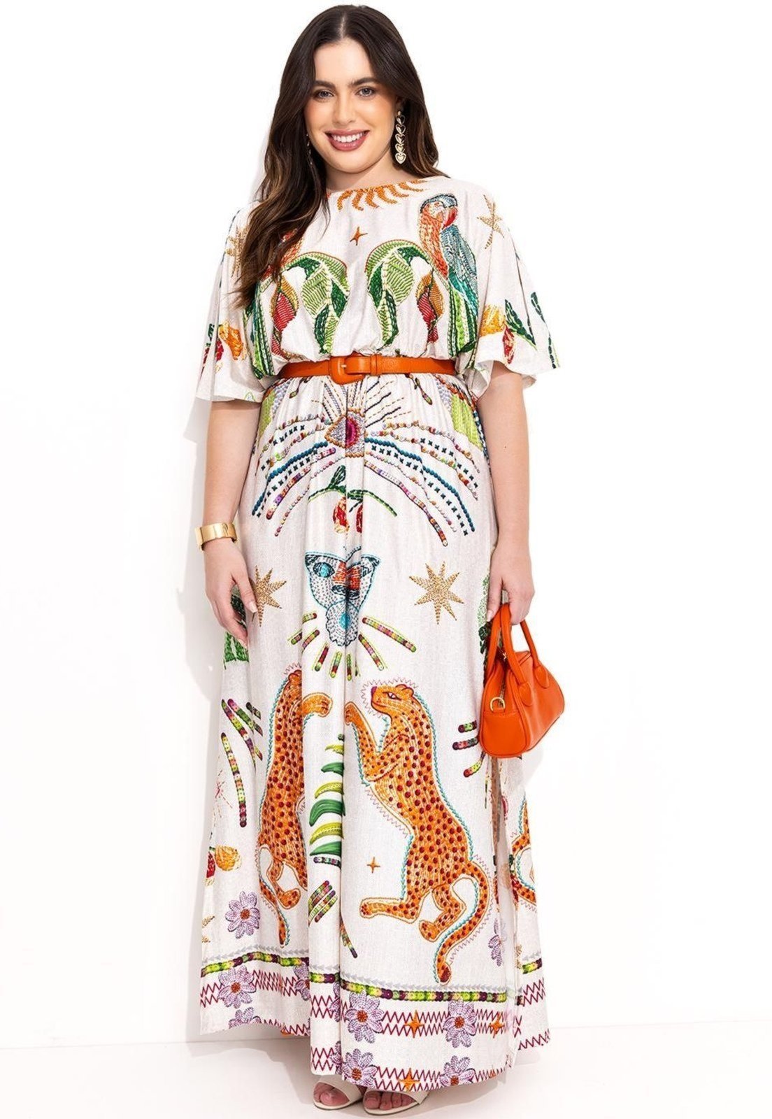 Vestido Em Malha Fria Bege Quintess