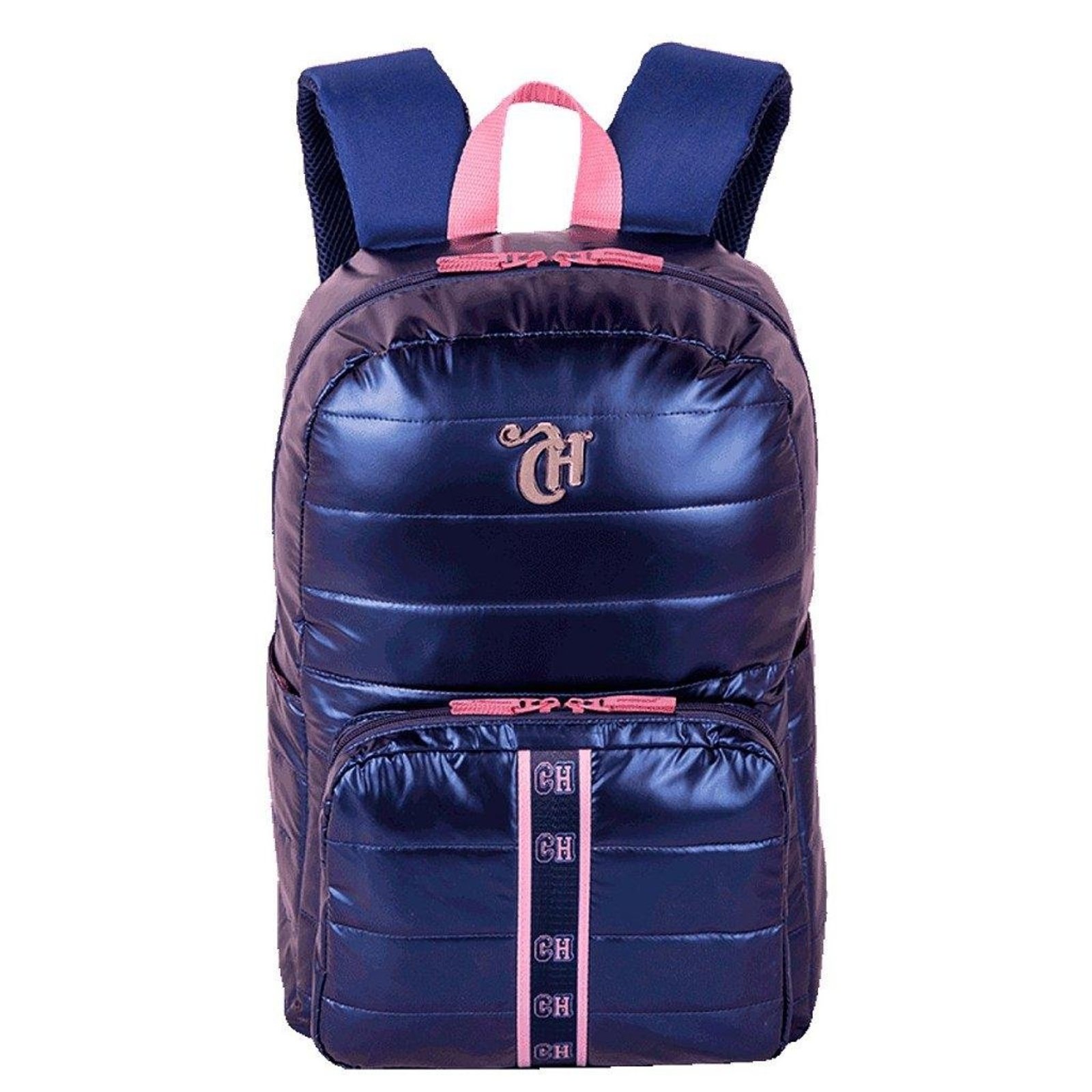 Infantil - Mochila Sestini Grande Capricho Puffer Azul Metálico