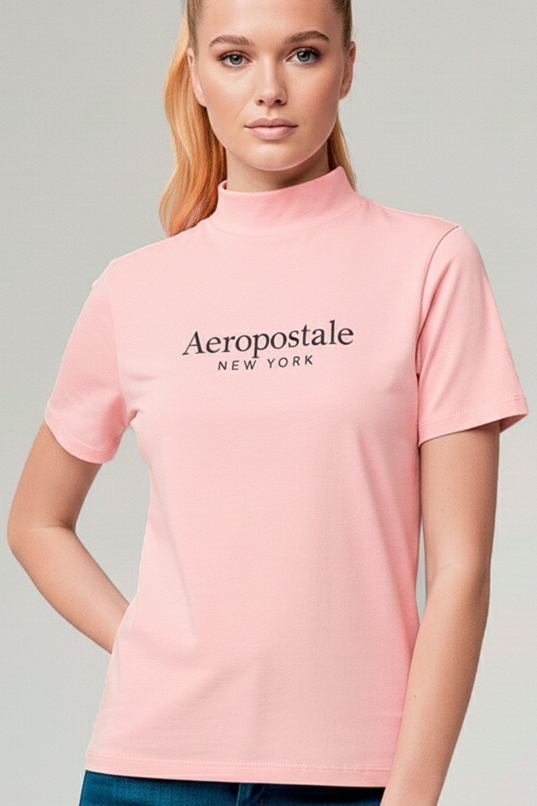 Camiseta Manga Curta Feminina Silkada Aéropostale 98130120-3 Rosa