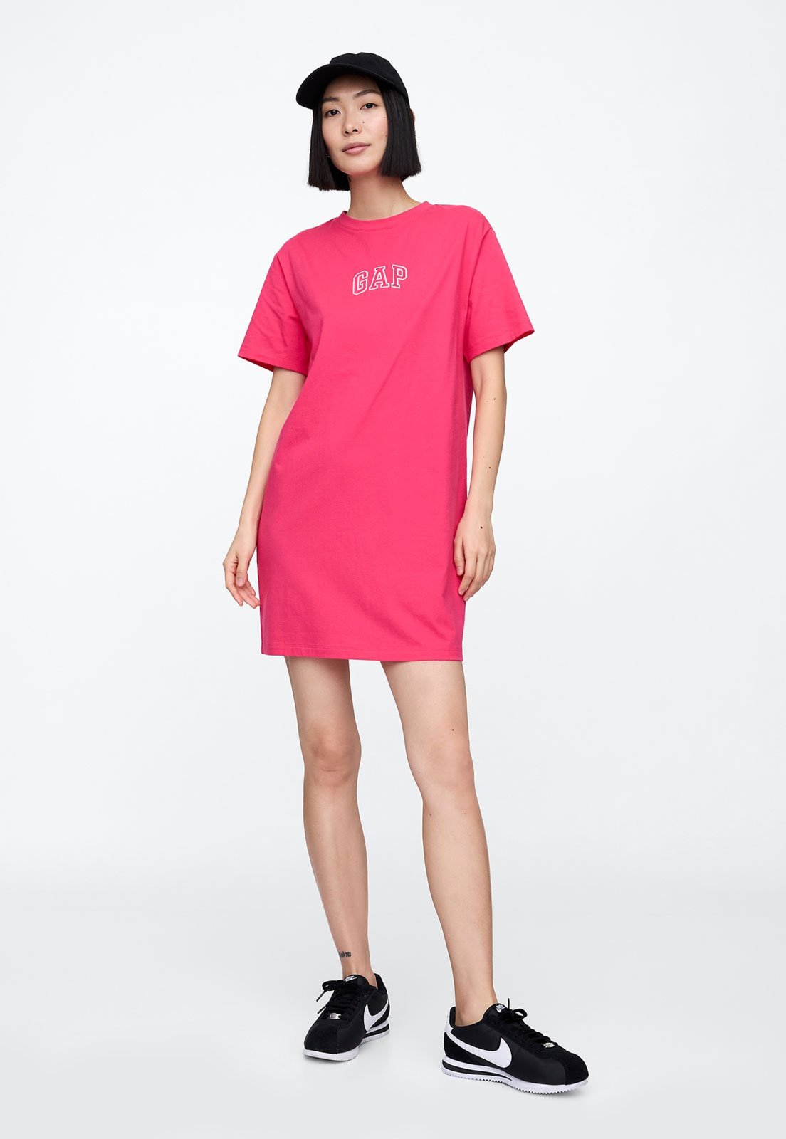 Vista 2 Vestido GAP Curto Logo rosa GAP rosa