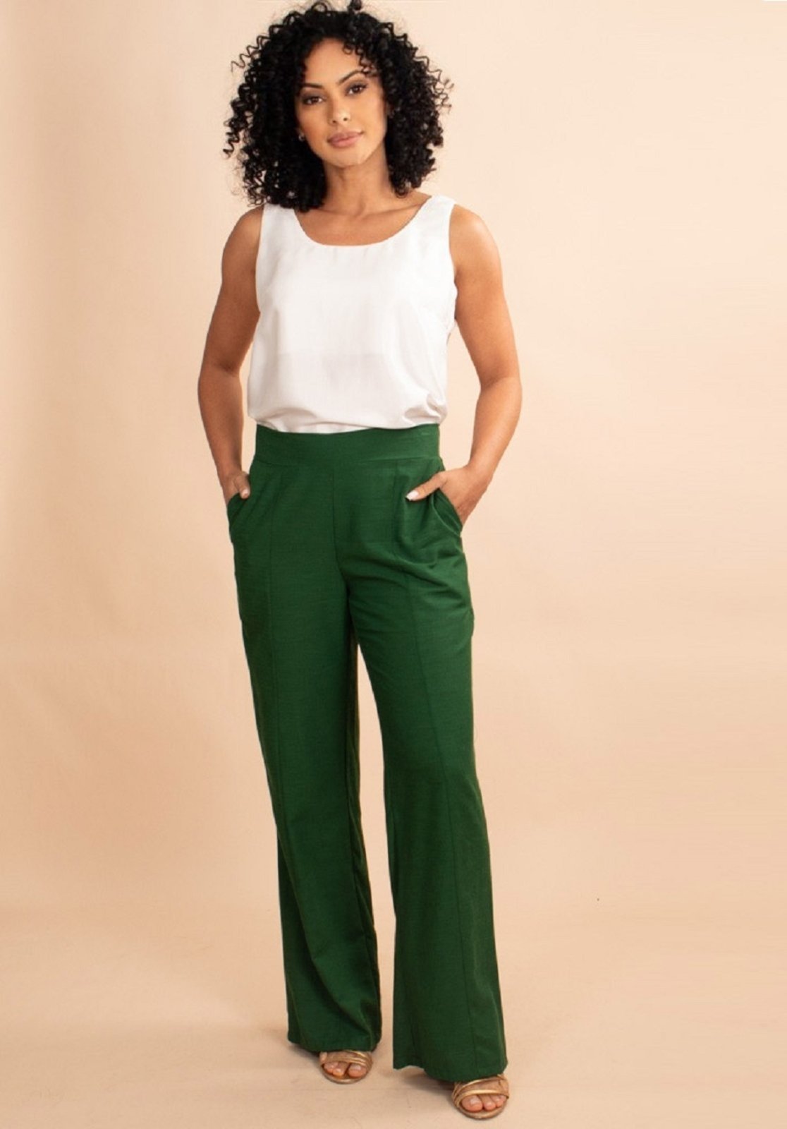 Blusa Regata Nhambu Viscose Estampa Branco