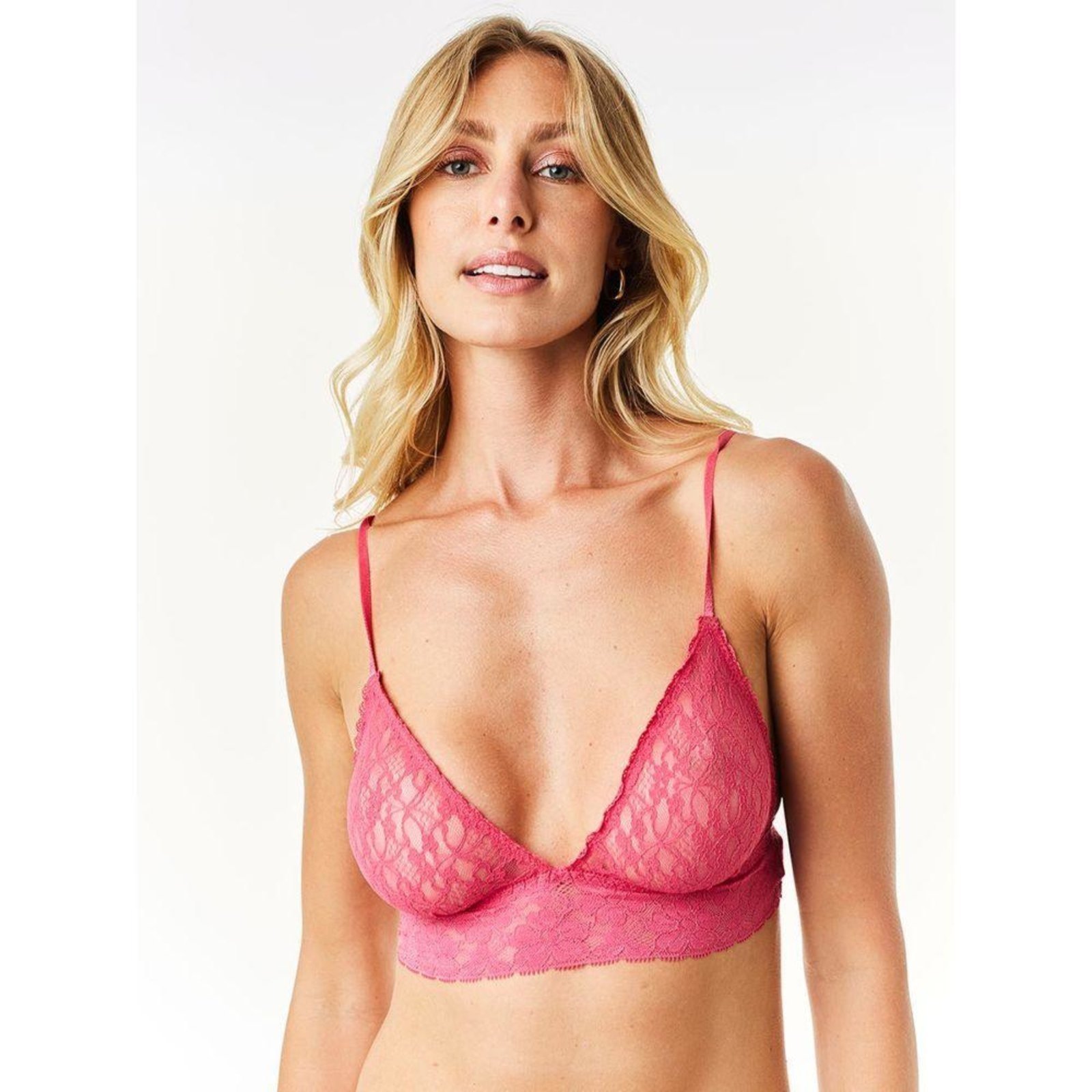Sutiã Triângulo Renda Sweet Lace Pink Rosa
