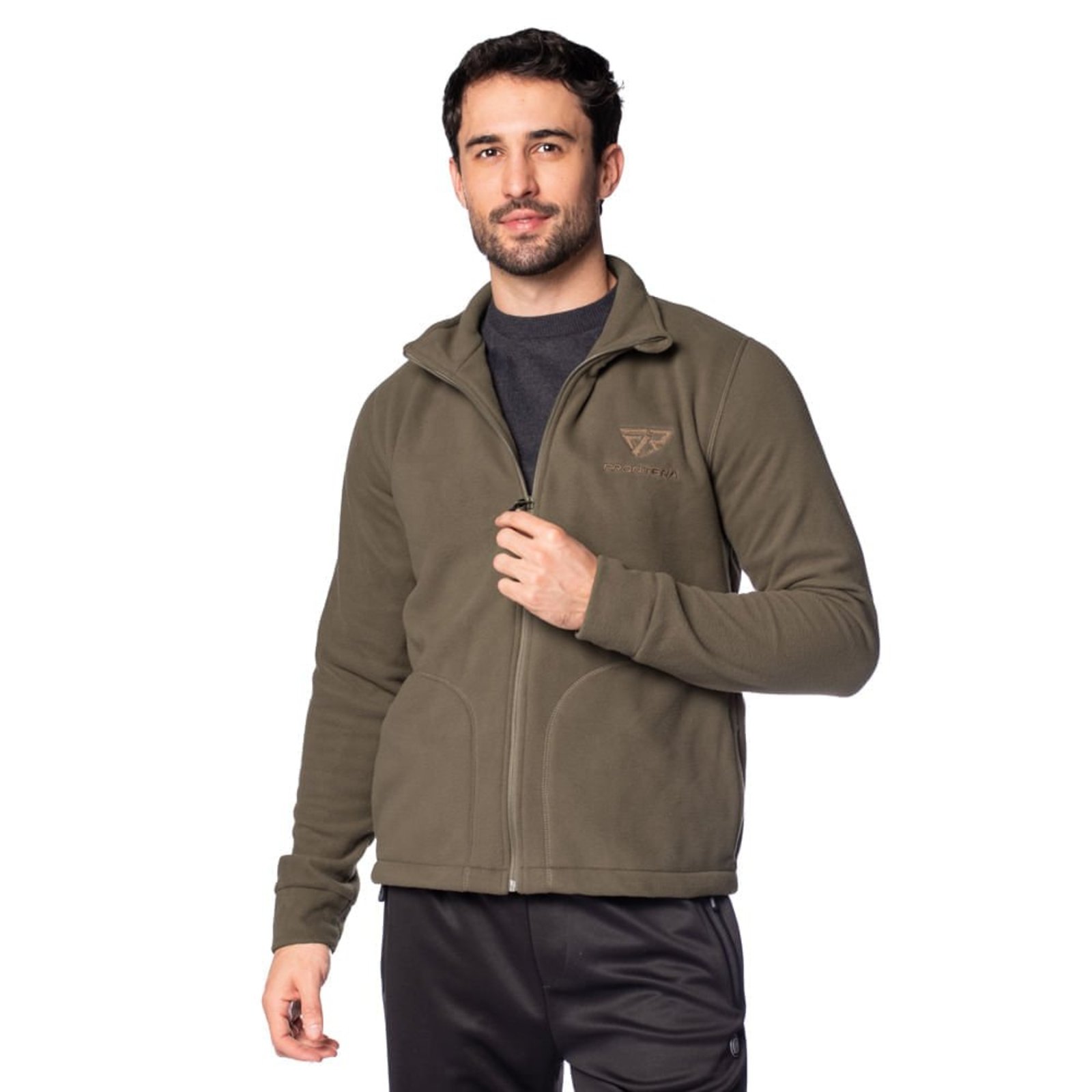 Casaco Masculino Frontera Soft Zíper Marrom