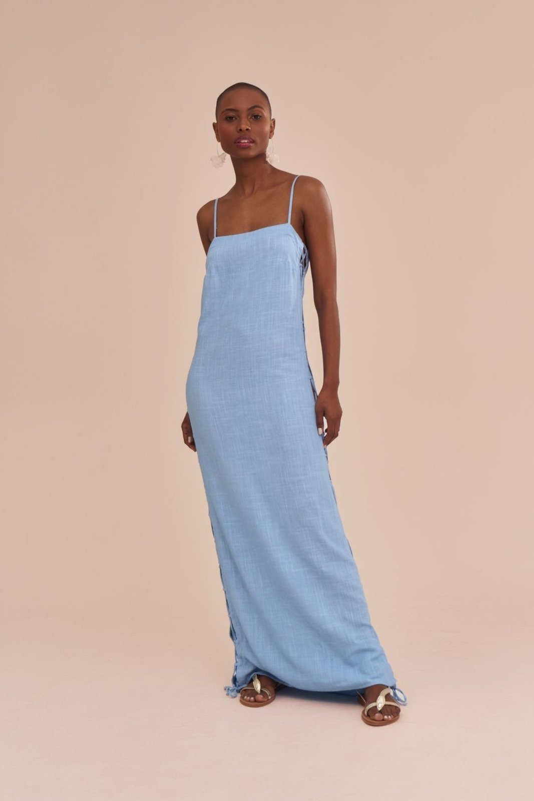 vestido longo aquamarine topázio Suntime