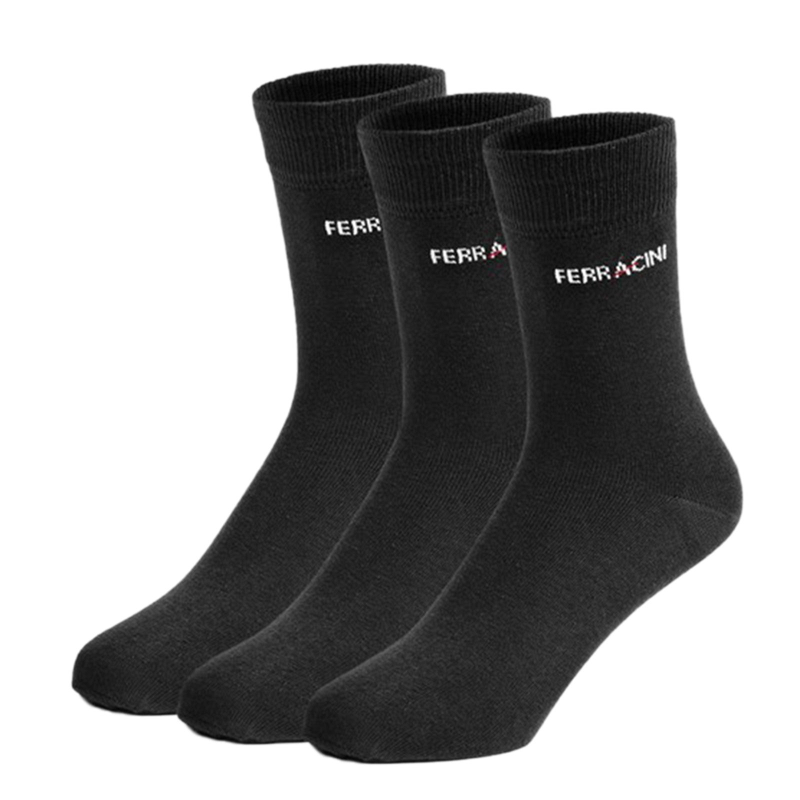 Vista 2 Kit 3 Meias Cano Longo Ferracini Bl Sport Algodão FERRACINI preto