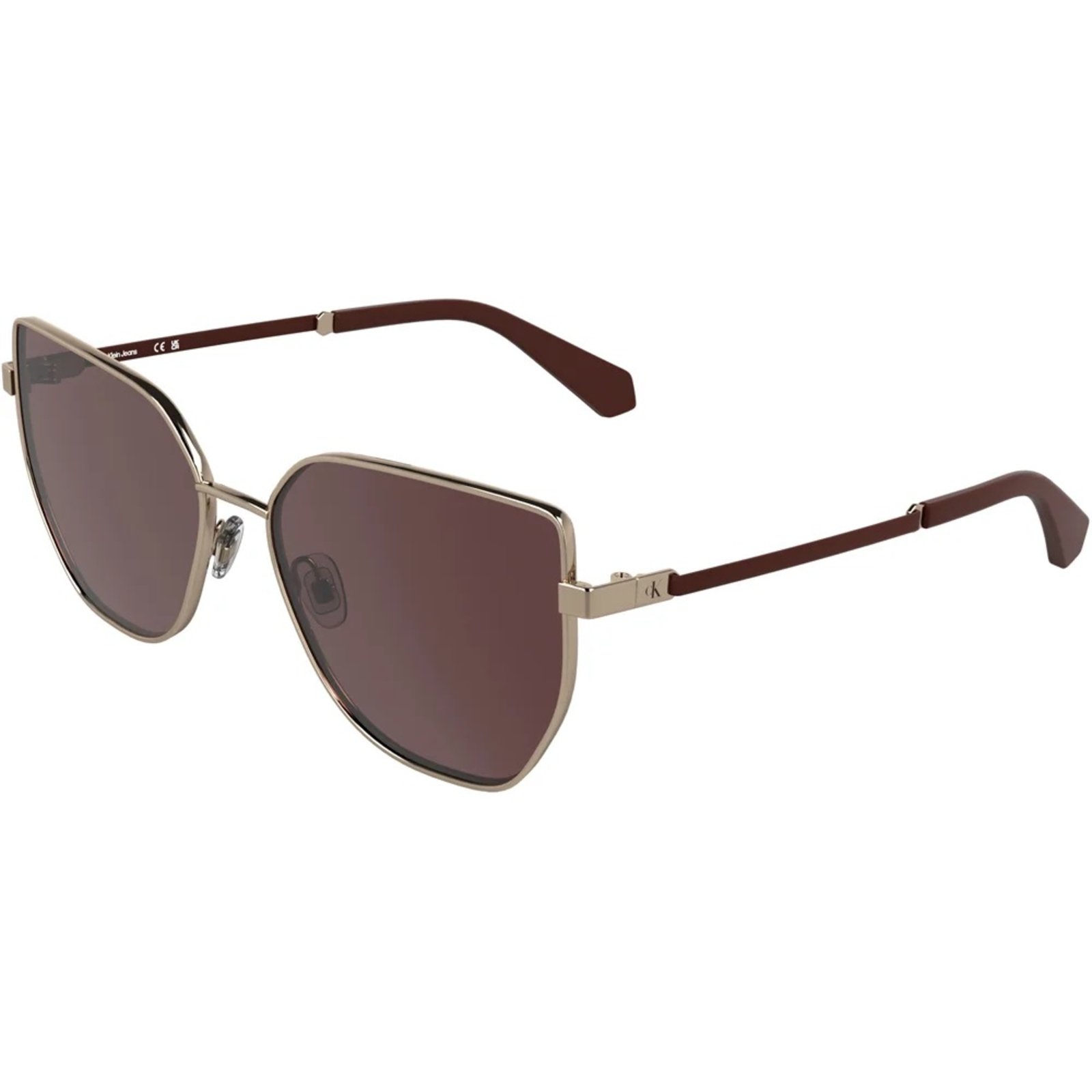 Vista 2 Óculos de Sol Calvin Klein CKJ25209S 770 Feminino dourado dourado