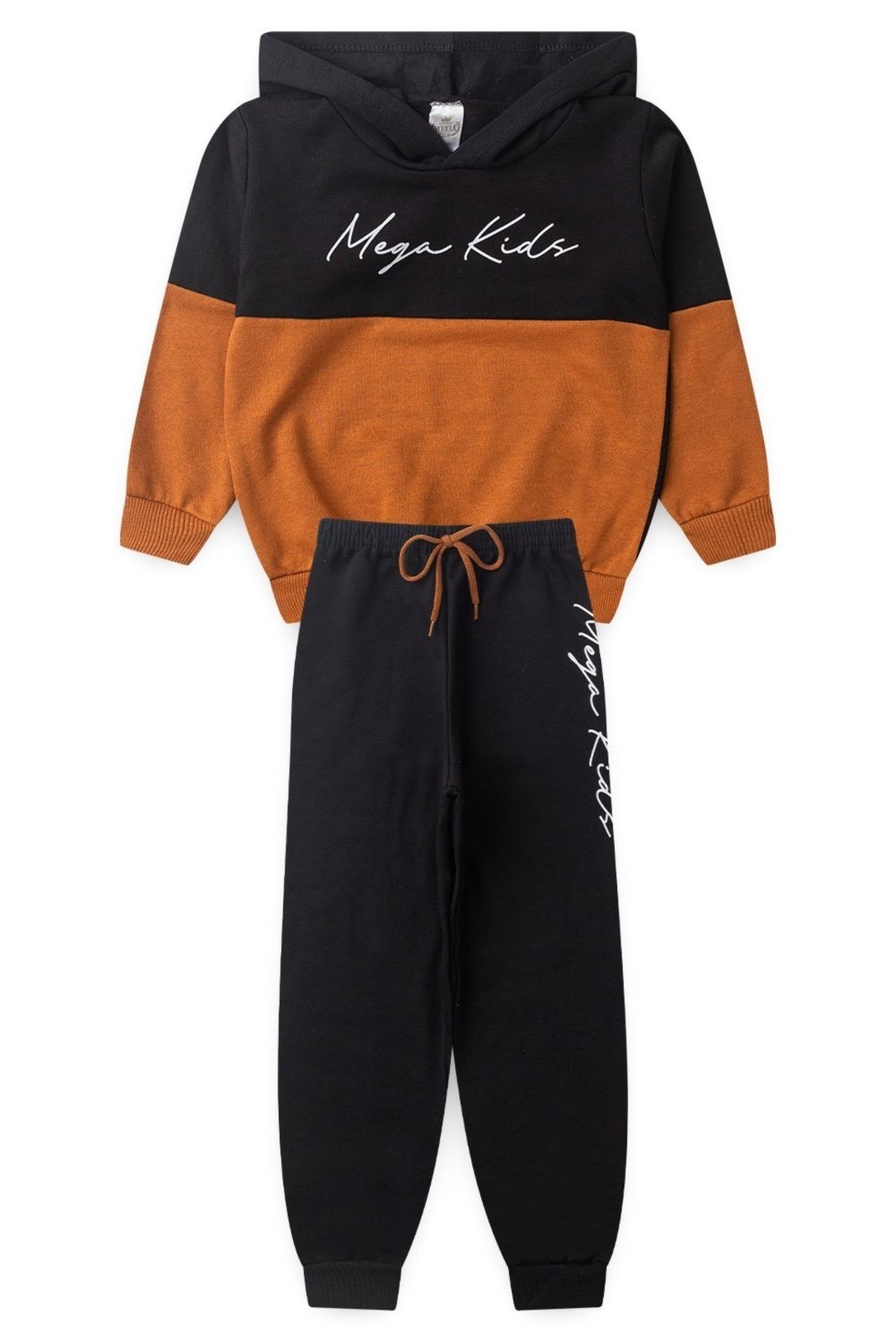 Vista 2 Infantil - Conjunto Moletom Peluciado Masculino Recortes MK - Preto Mega Kids unico Mega Kids unico
