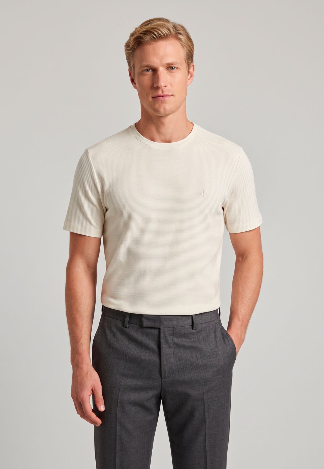 Camiseta Masculina Dudalina Lisa Algodão Branca