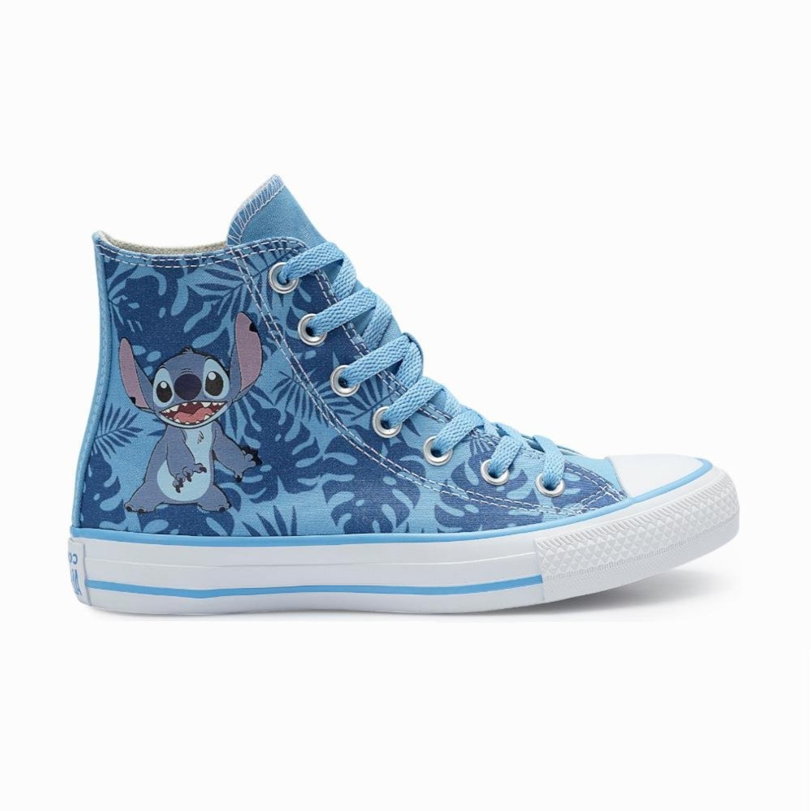 Infantil - Tênis Juvenil Chuck Taylor All Star Disney Stitch Alto Azul