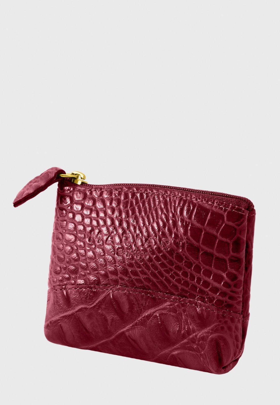 Porta Moedas Couro Mariart Croco PN10CROMRT Vermelho