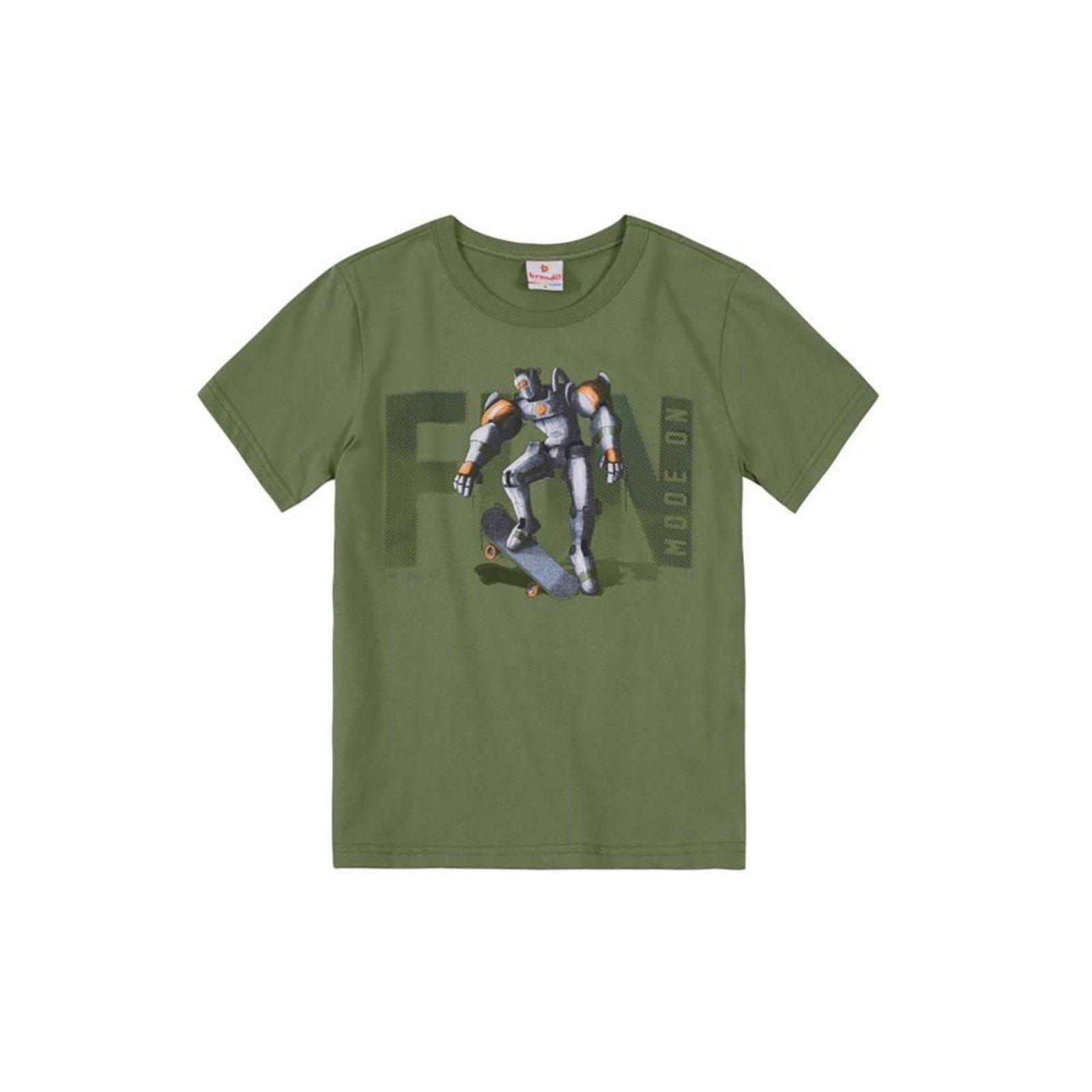 Infantil - Camiseta Menino De Robô Verde Brandili Incolor