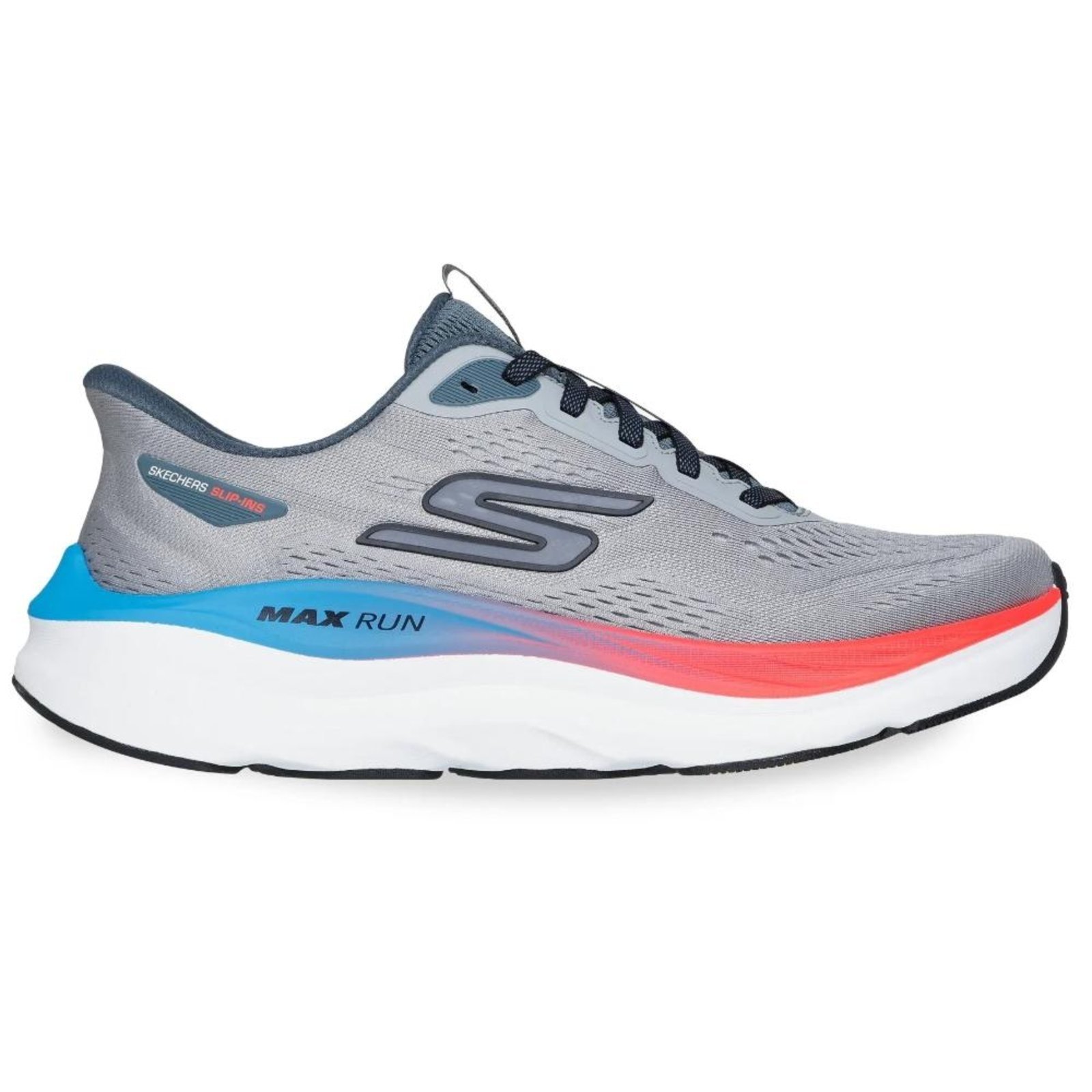 Vista 2 Tênis Skechers Max Run Masculino cinza Skechers cinza