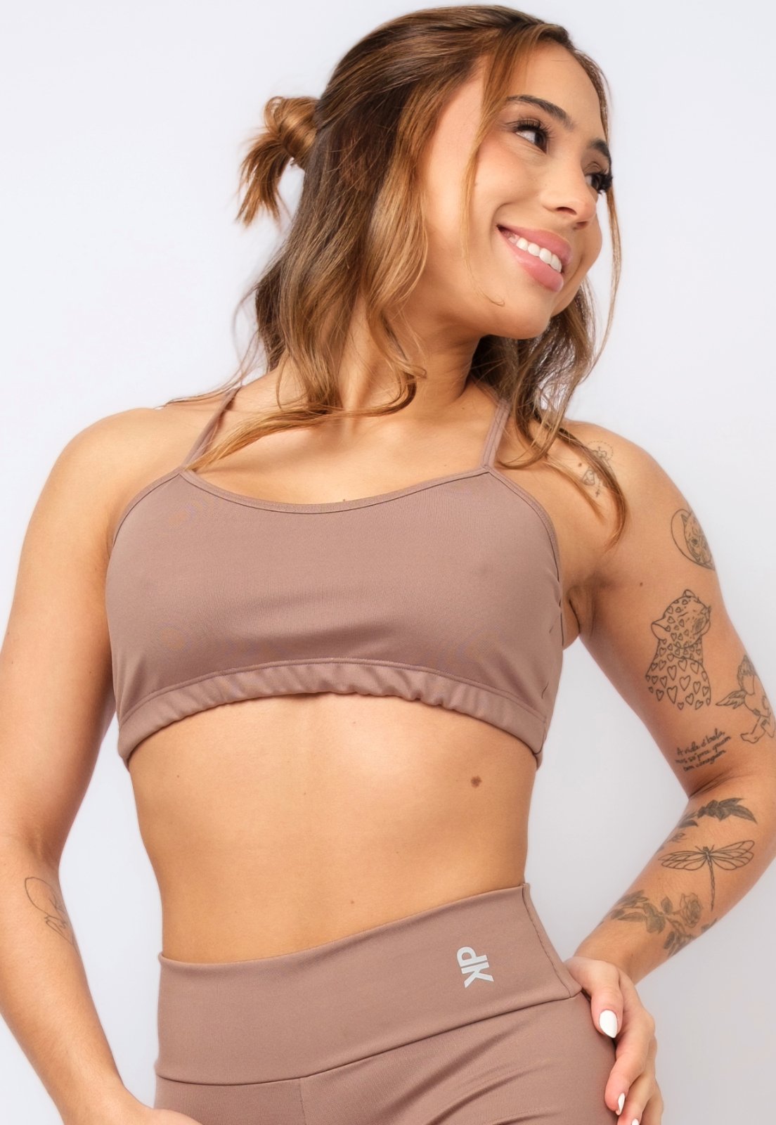 Top Nadador Fitness Alça Academia Básico Feminino Sem Transparência Pink Urban – Castanho
