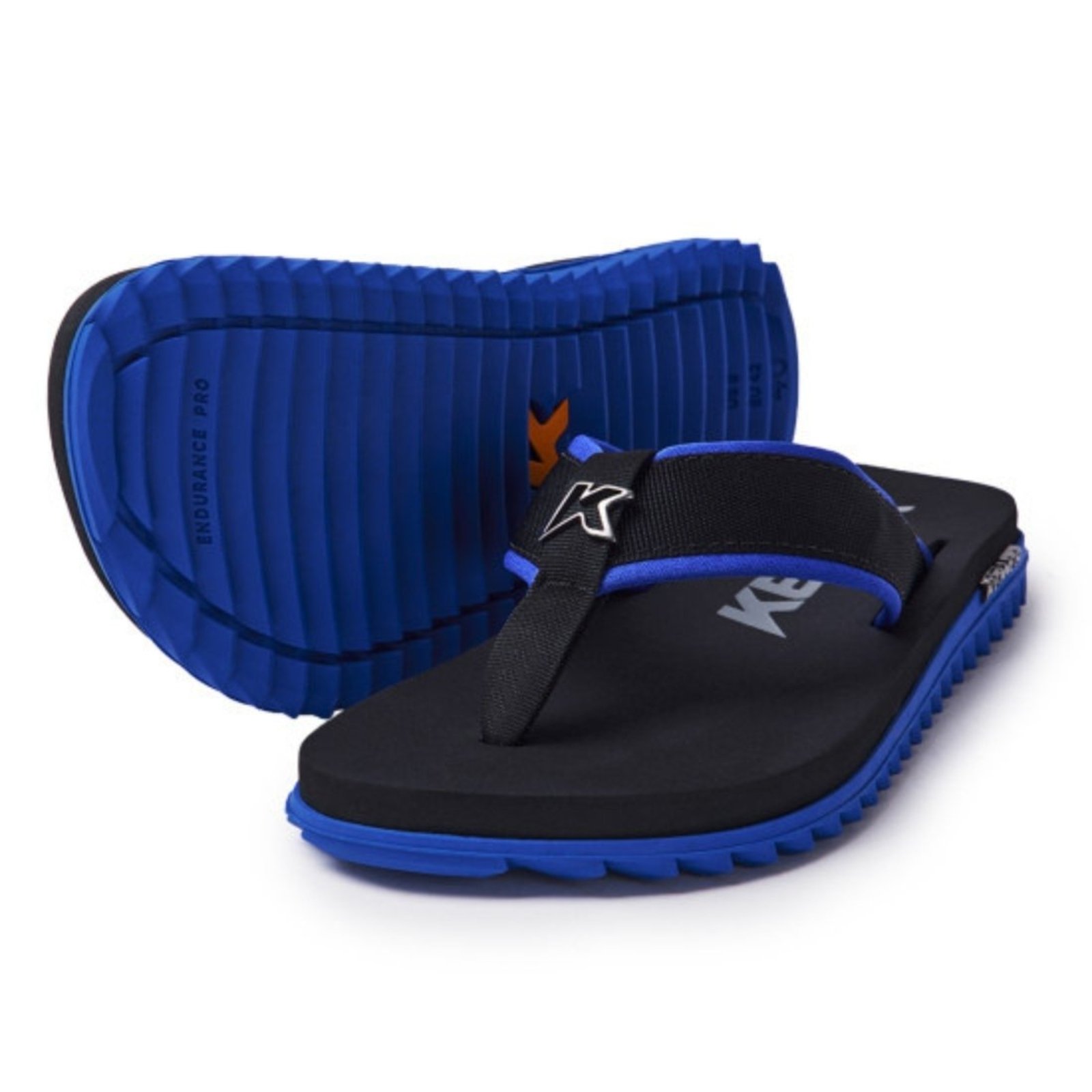 Chinelo Sandália Kenner Kivah Cushy Preto e Azul