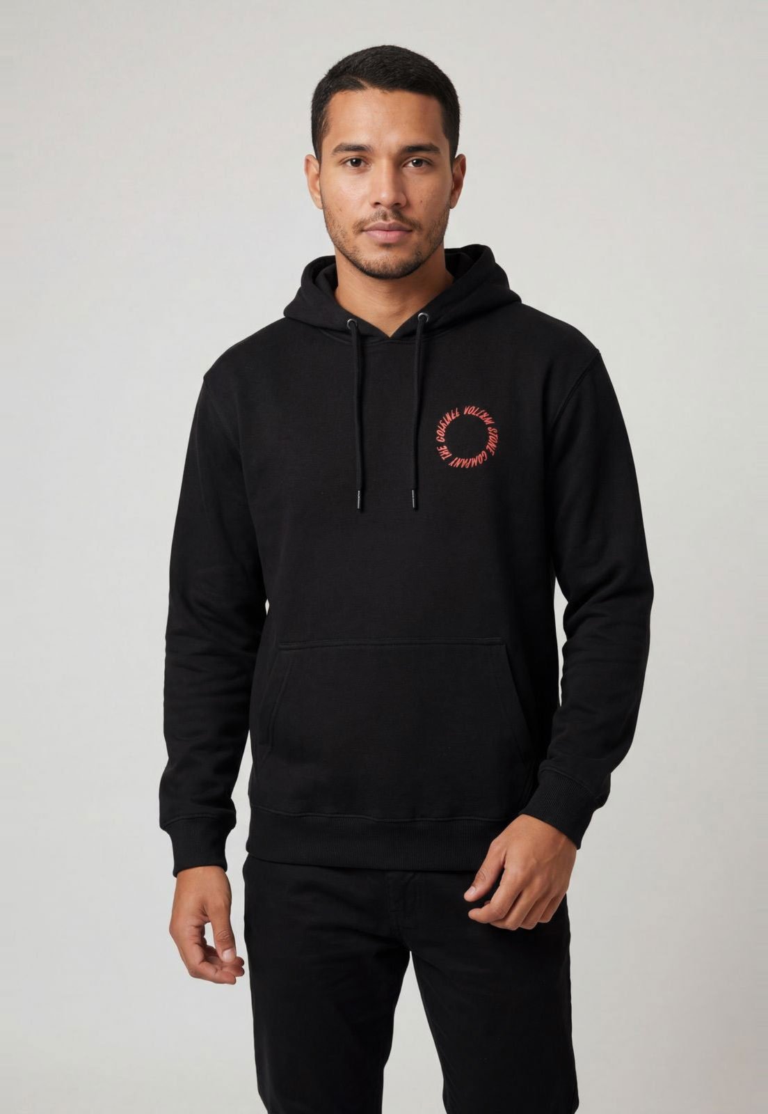 Blusa de Moletom Masculina Volcom Capuz Preta