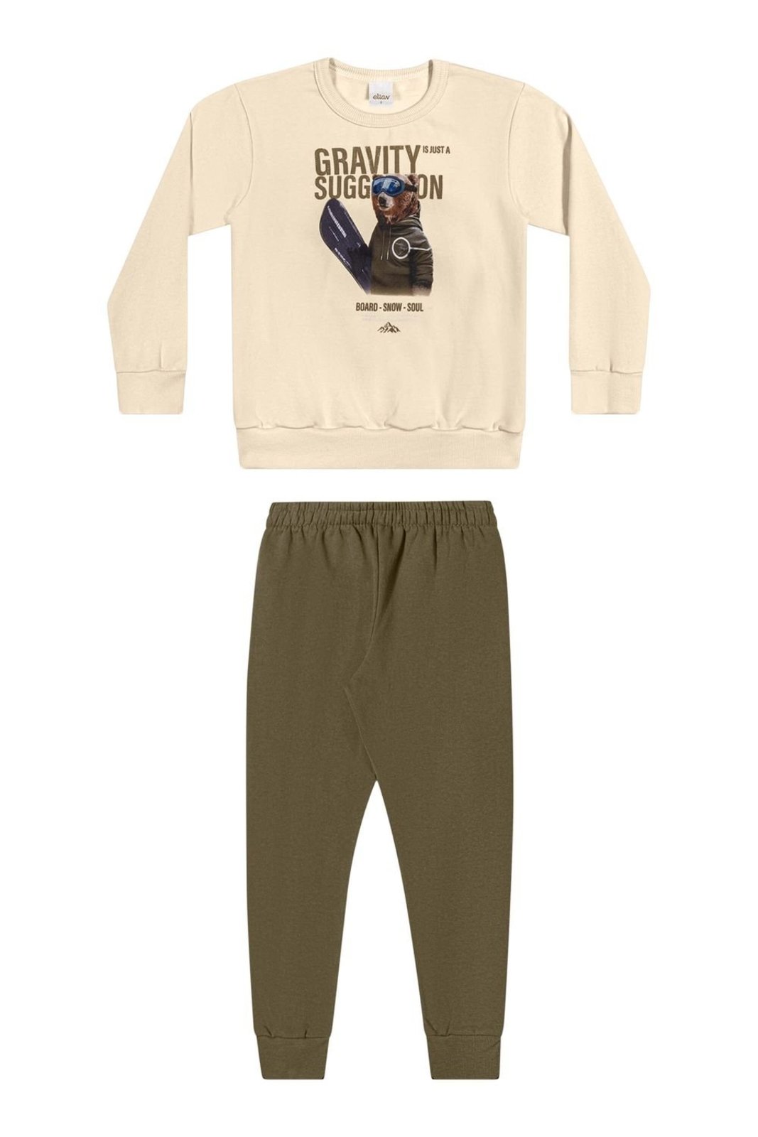 Infantil - Conjunto Longo Menino Esportes Elian Bege
