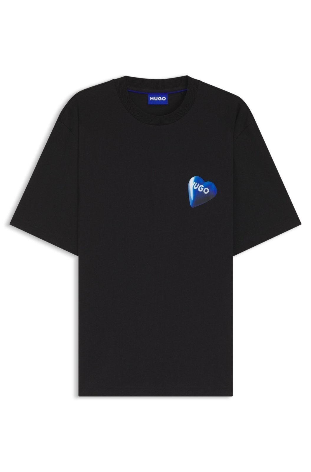 Camiseta Em Jersey De Algodão Com Logo De Coração