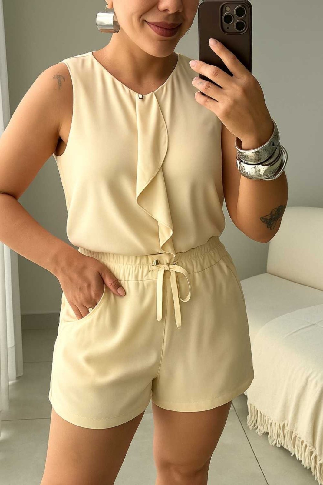 Short Vanibele Crepe Nude