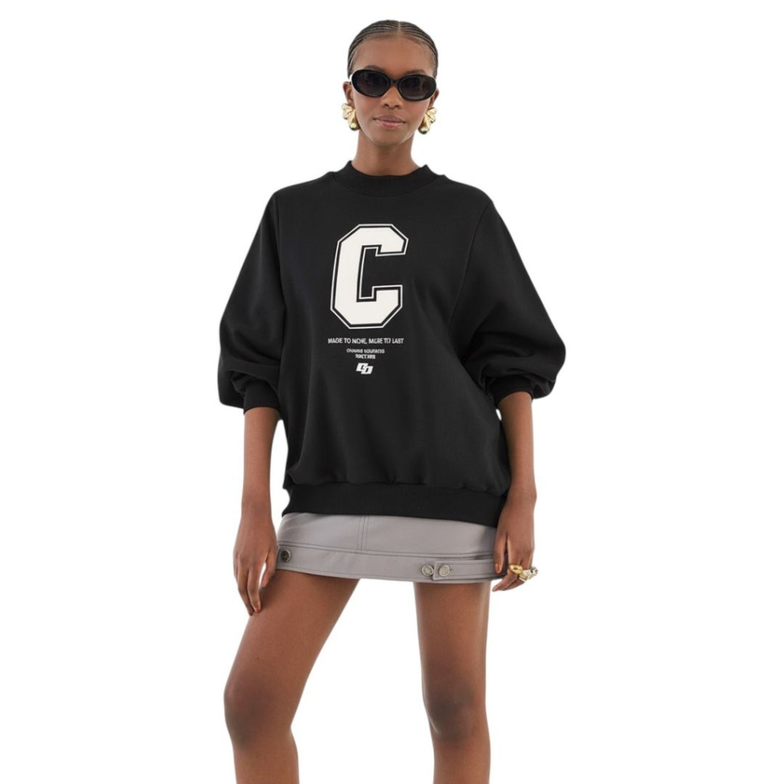 Blusão Comfort Com Estampa Colcci Preto