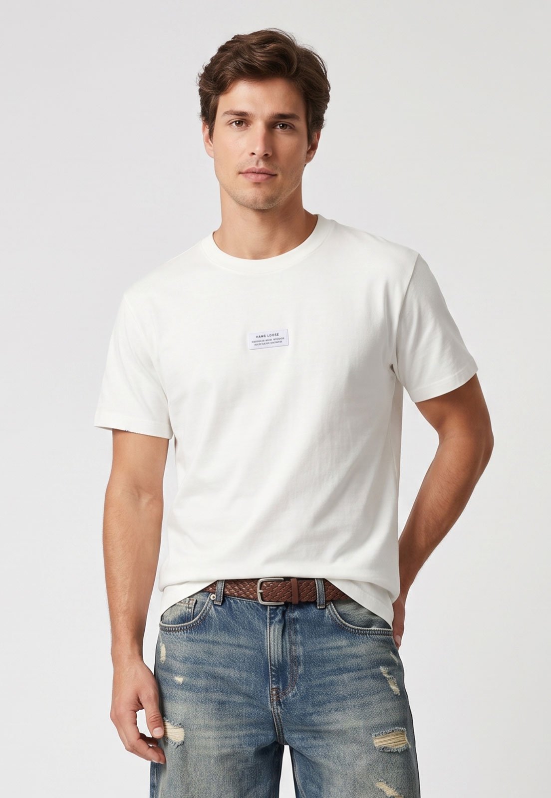 Camiseta Masculina Hang Loose Label Branca