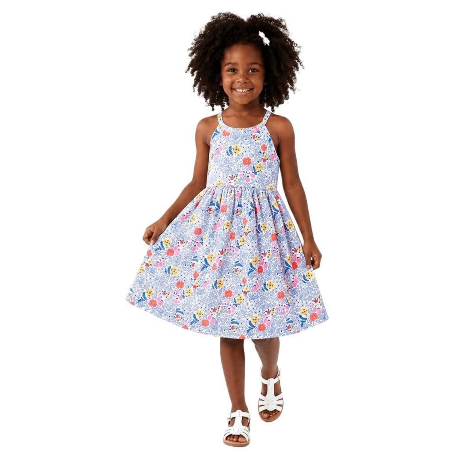 Infantil - Vestido Estampado Flor do Jardim Off Alphabeto