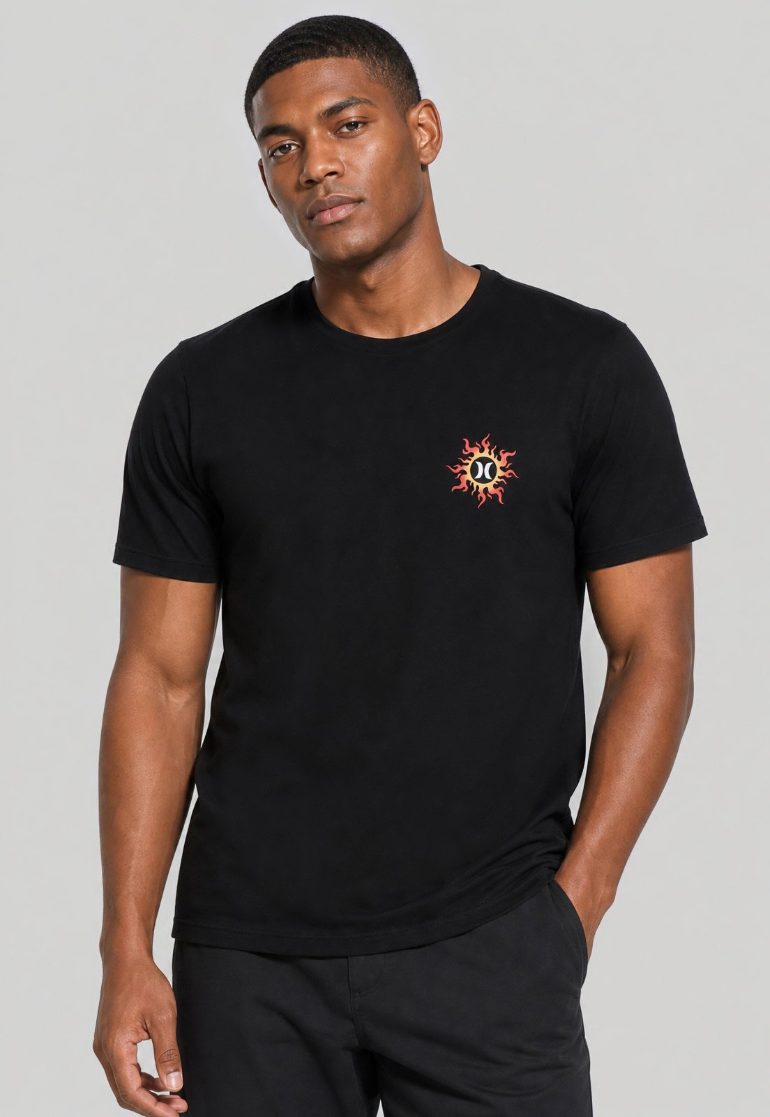 Camiseta Masculina Hurley Dragon Preta