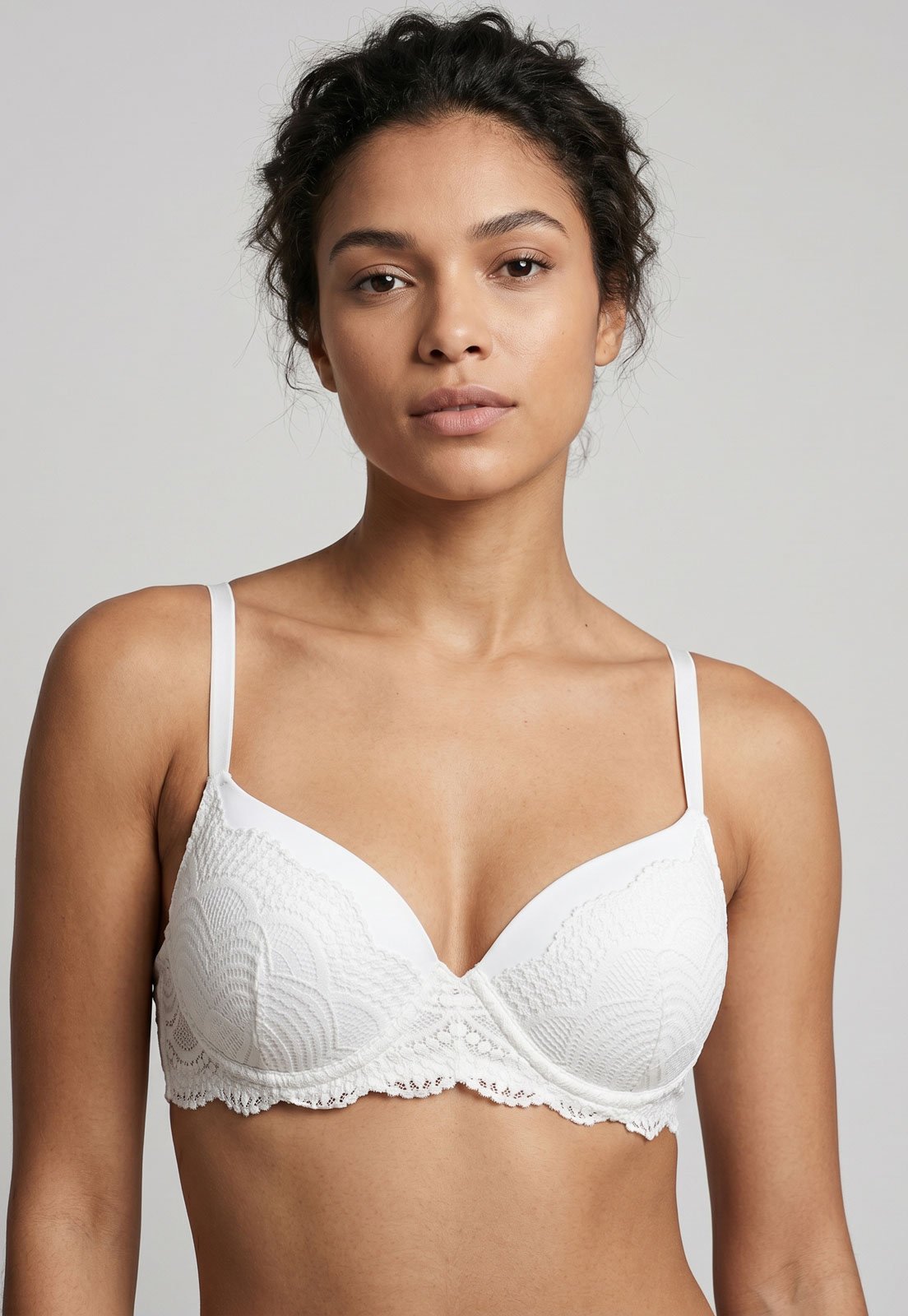 Sutiã Liz Push Up Renda Branco