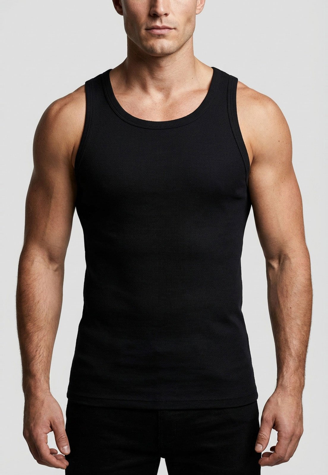 Regata Masculina Aleatory Decote Redondo Preta
