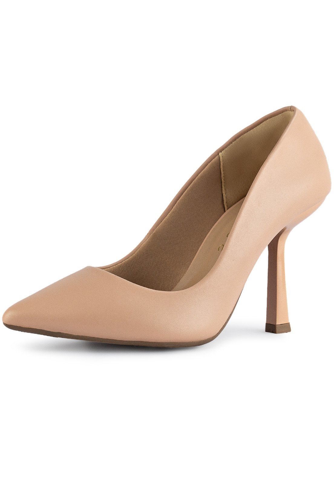 Sapato Scarpin Feminino Lumiss Salto Fino Moda Social Confortável Nude