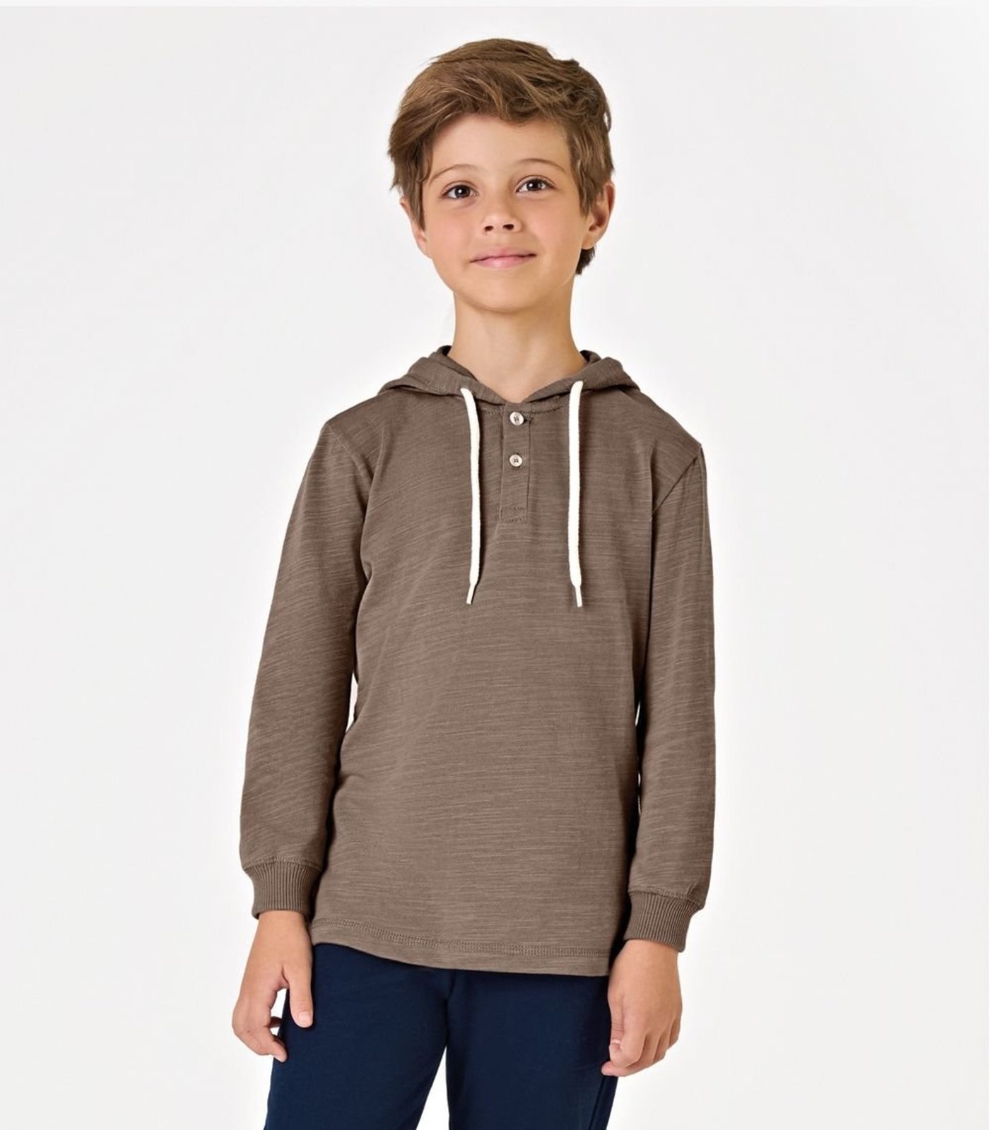 Infantil - Camiseta Com Capuz Menino Flamé Trick Nick Marrom
