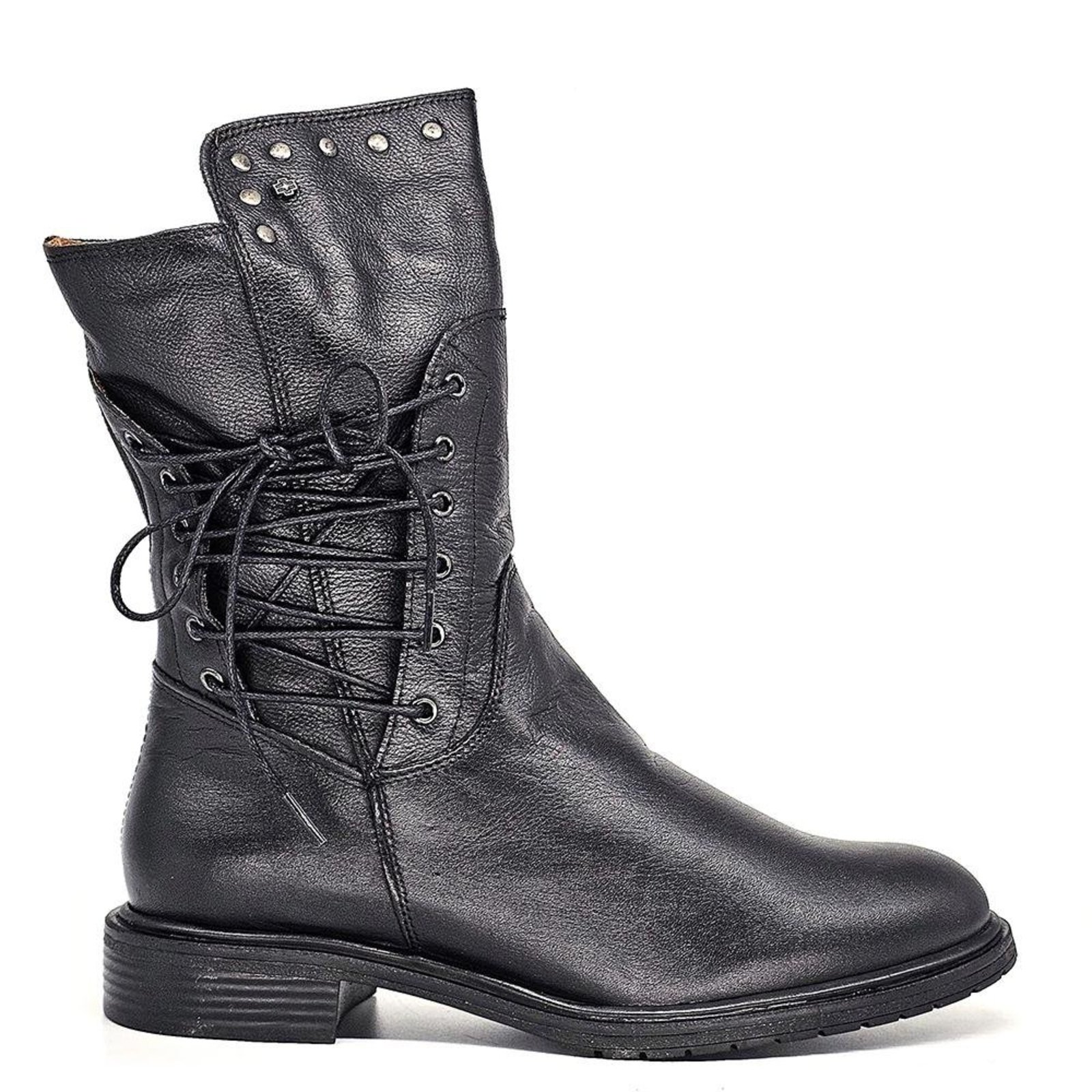 Bota Feminina DIA028 Couro Preto Incolor