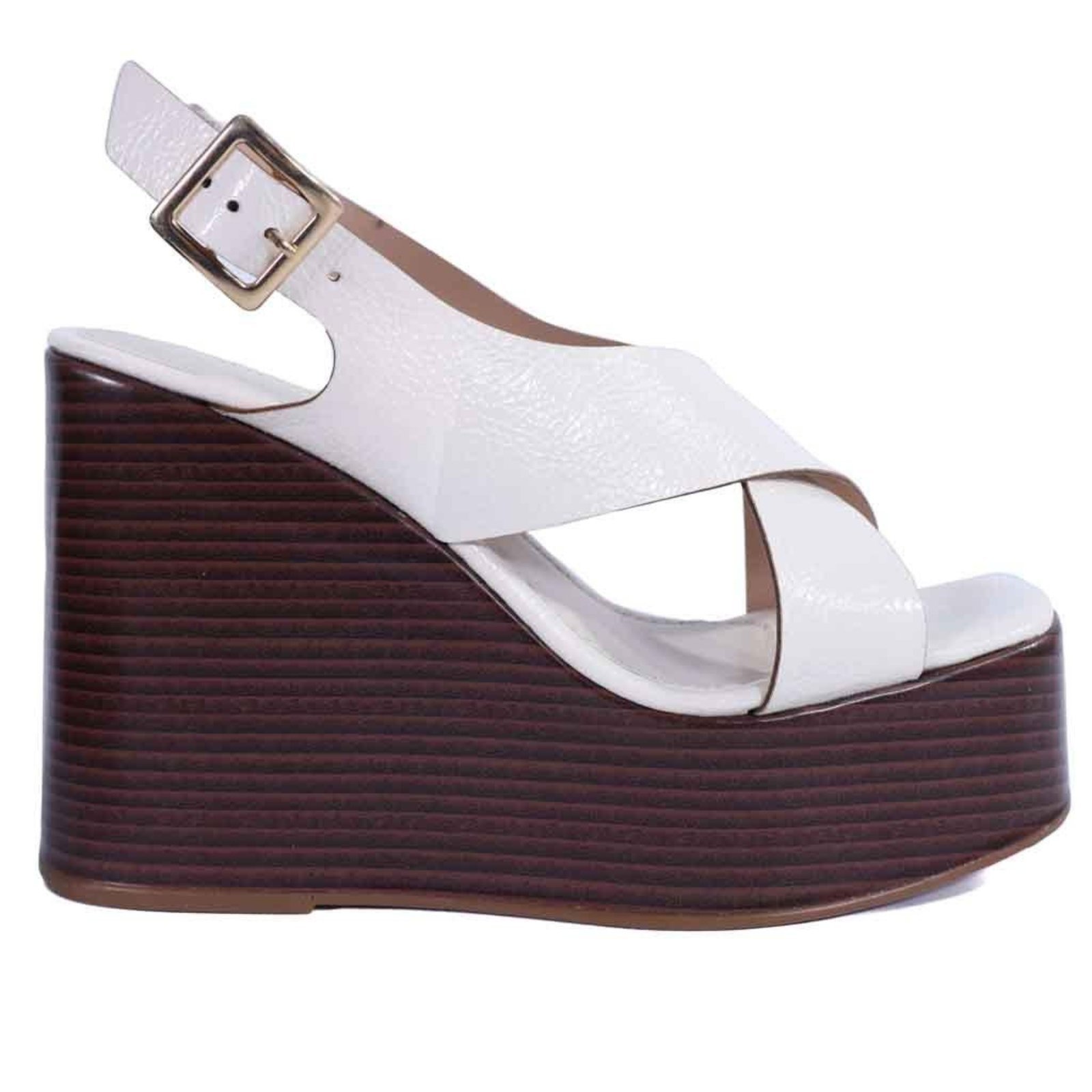 Sandália Anabela Zariff Feminina 4555-87000 Off White Incolor