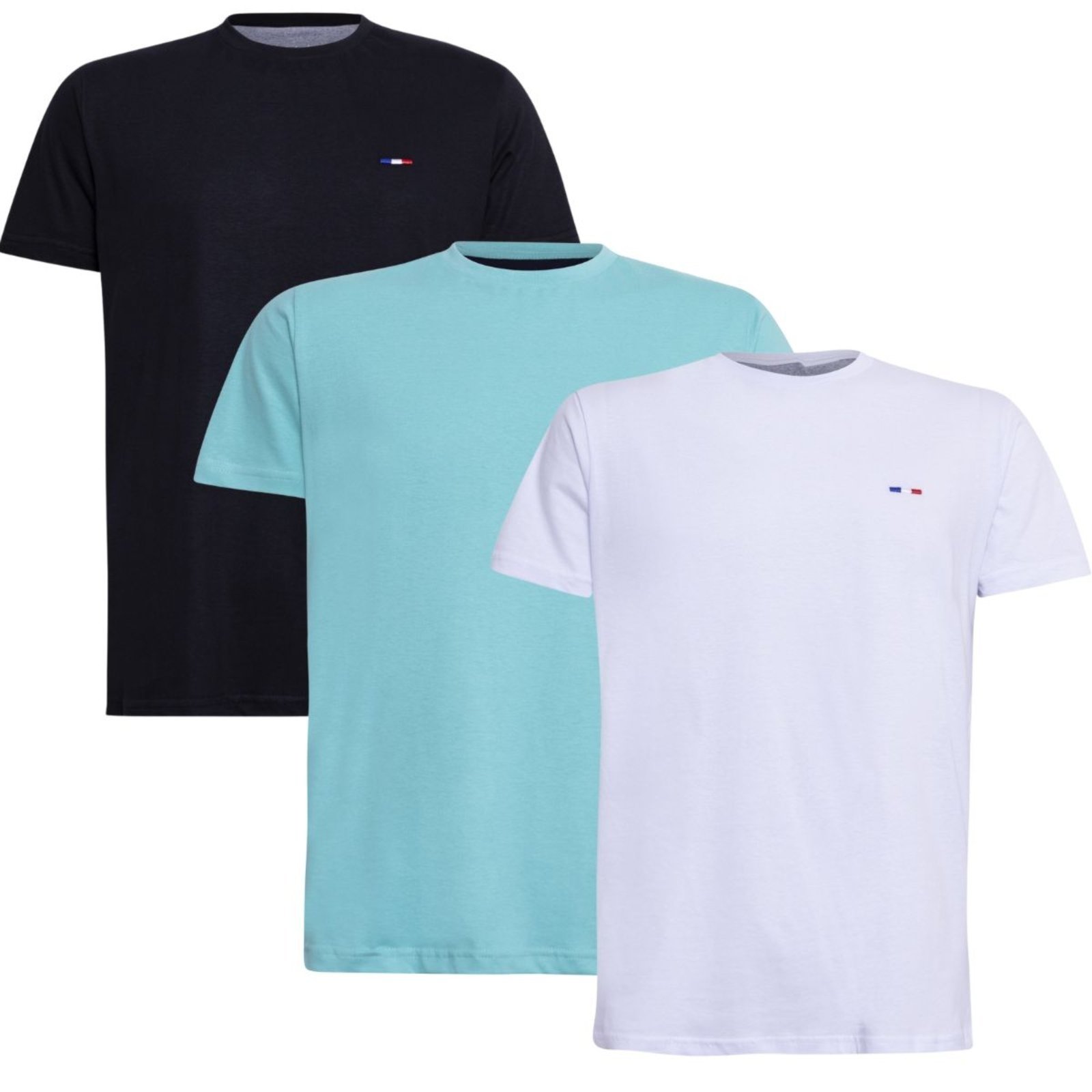 Kit 3 peças Camisetas Industrie Básica Bordada França Tommi Algodão Premium Masculina