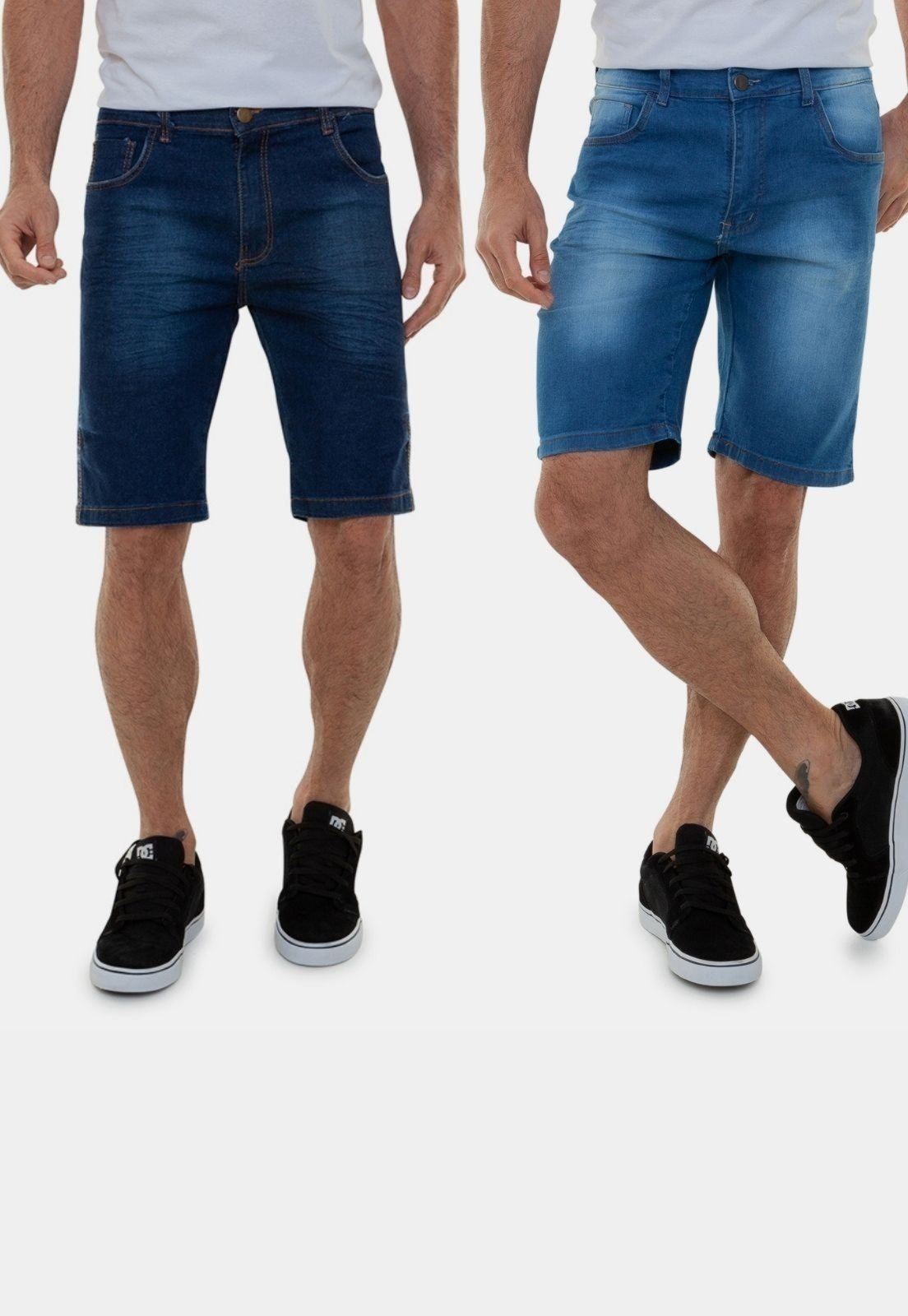 Kit 2 Bermuda Jeans Tradicional Versatti Cancun