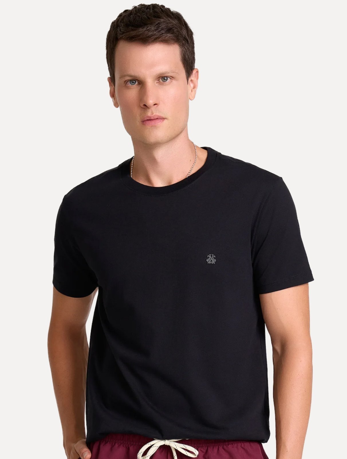 Camiseta John John Masculina Slim Fit One Black Preta