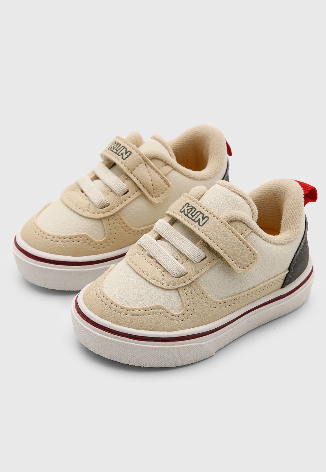 Infantil - Tênis Klin Freestyle Bege/Off-White