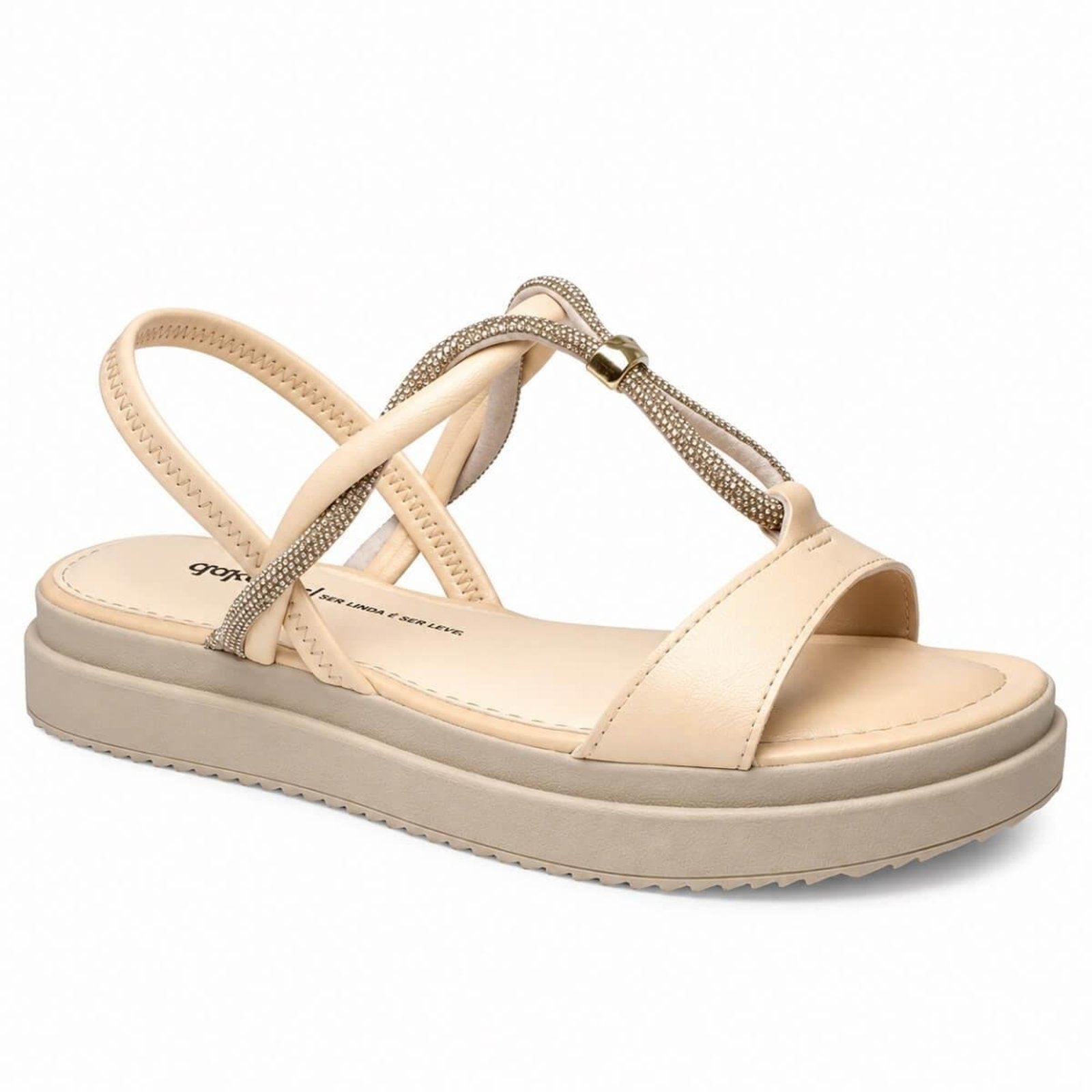 Sandália Papete Feminina Dakota DB762 Bege