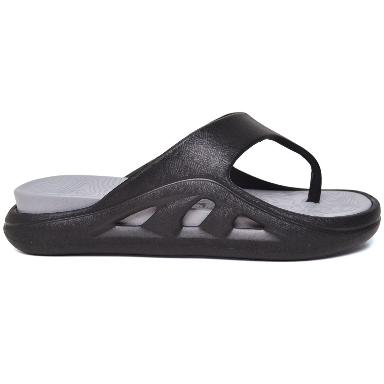 Chinelo Relaxado Dedo Nuvem Masculino Preto em EVA Expandido com Design Anatômico e Estrutura Ventilada