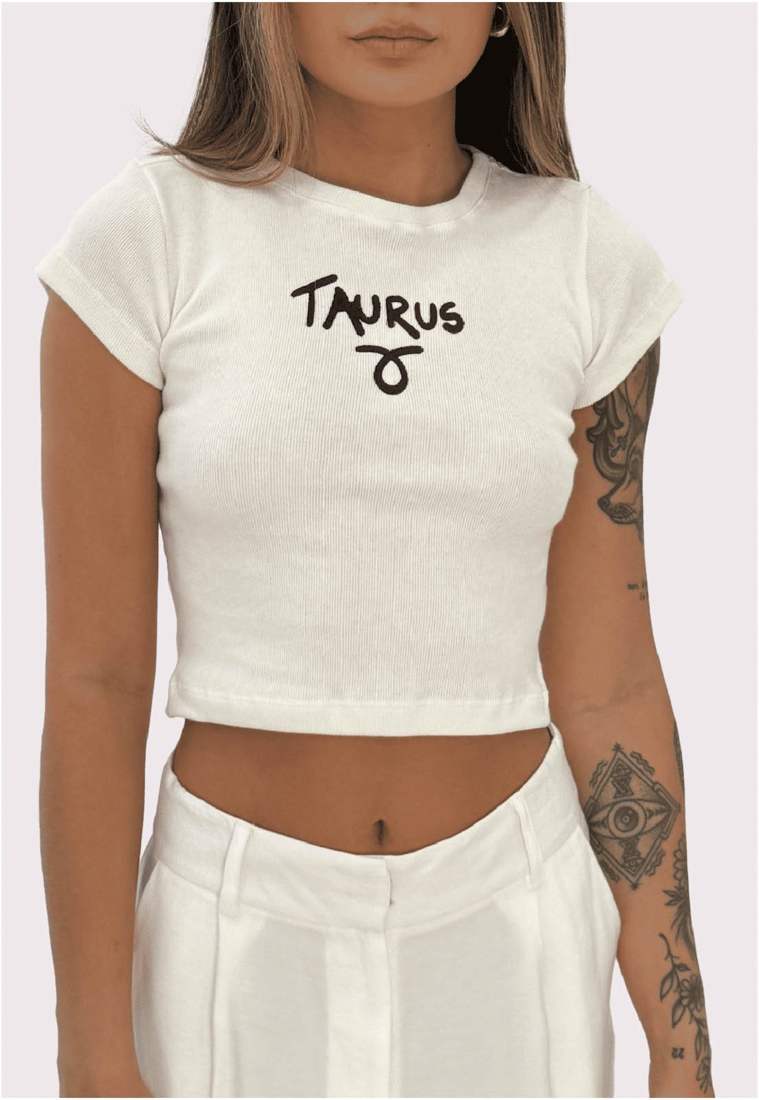cropped baby tee taurus Off White