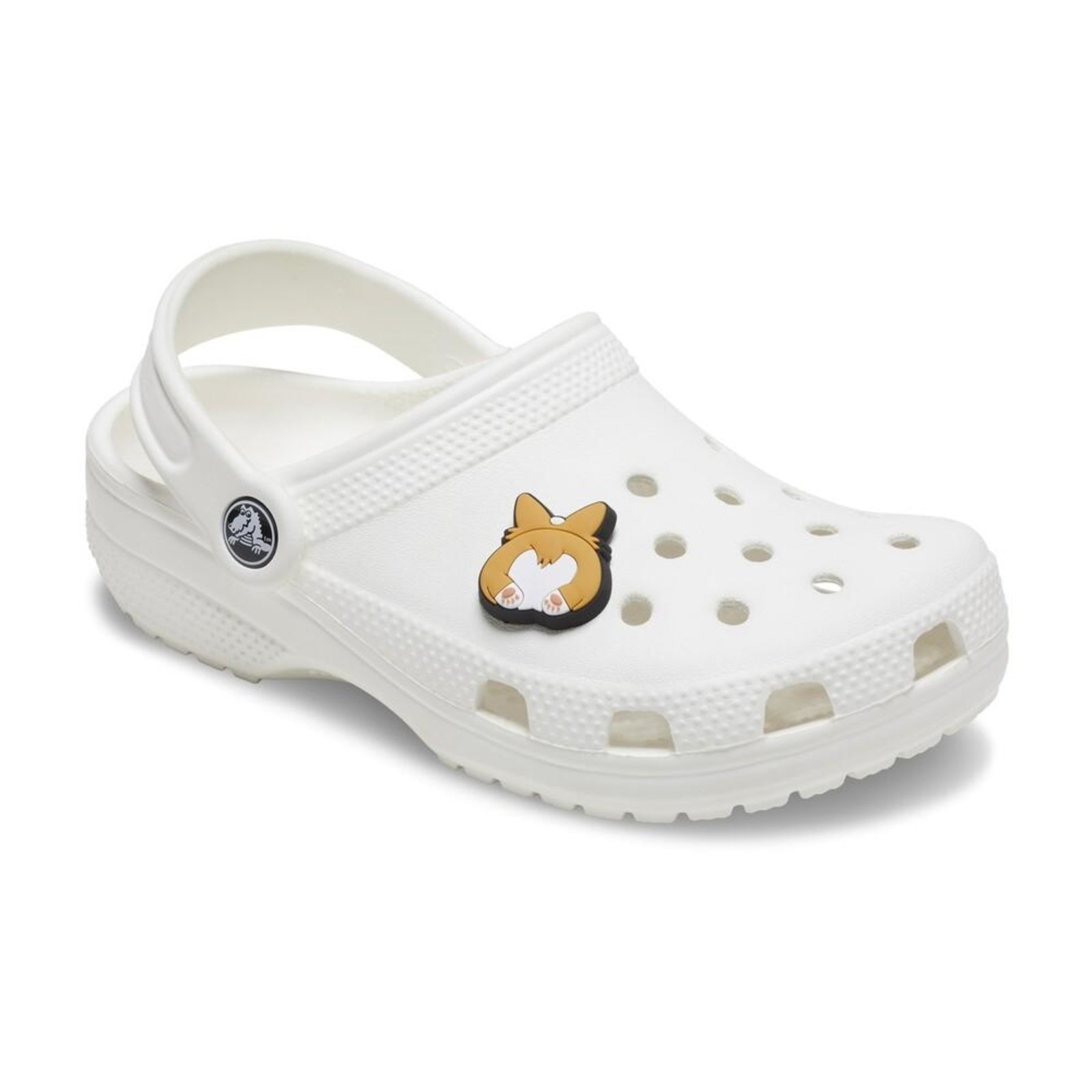 Vista 3 Infantil - Jibbitz™ bundinha do corgi unico Crocs branco