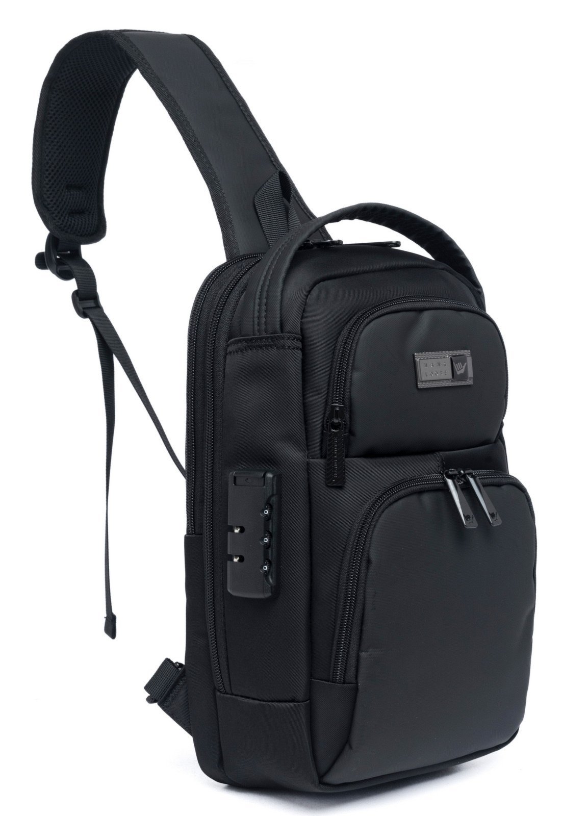 Vista 3 Shoulder Bag Hang Loose Passeio Moderna Casual Masculina Espaçosa preto Hang Loose preto