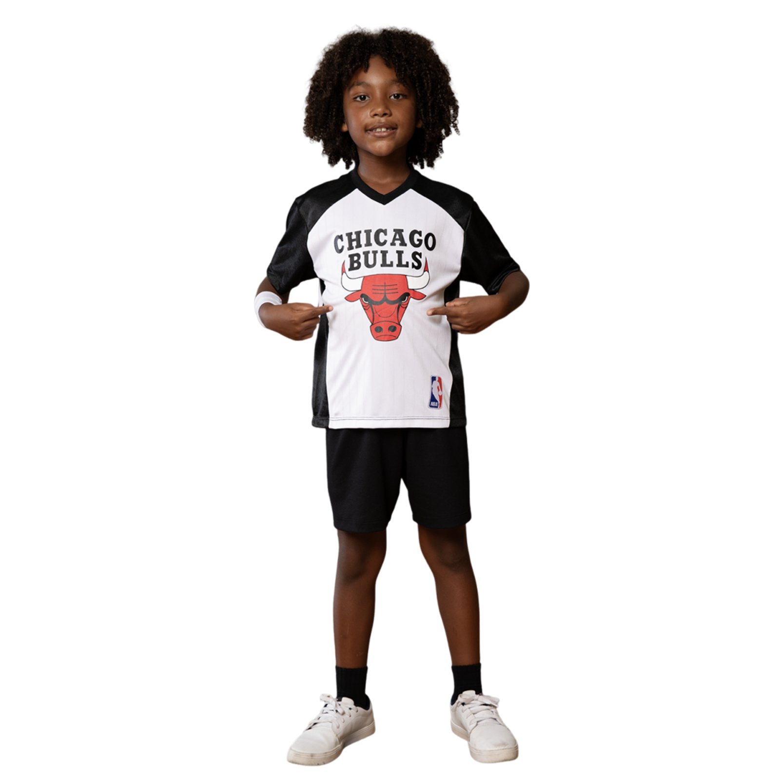 Camiseta Nba Juvenil Chicaco Bulls Modality Branco