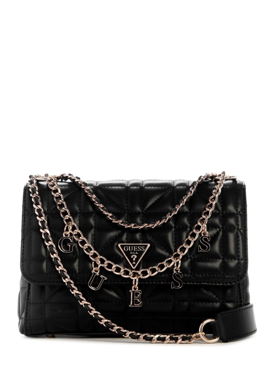 Vista 2 Bolsa Guess Edita Convertible Xbody Flap preto Guess preto