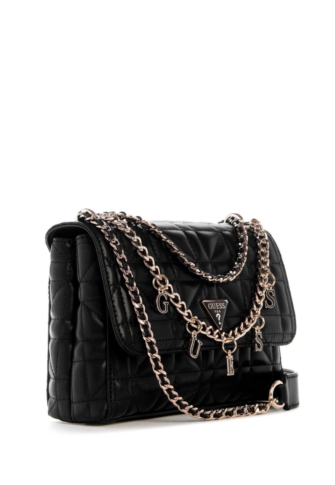 Vista 3 Bolsa Guess Edita Convertible Xbody Flap preto Guess preto