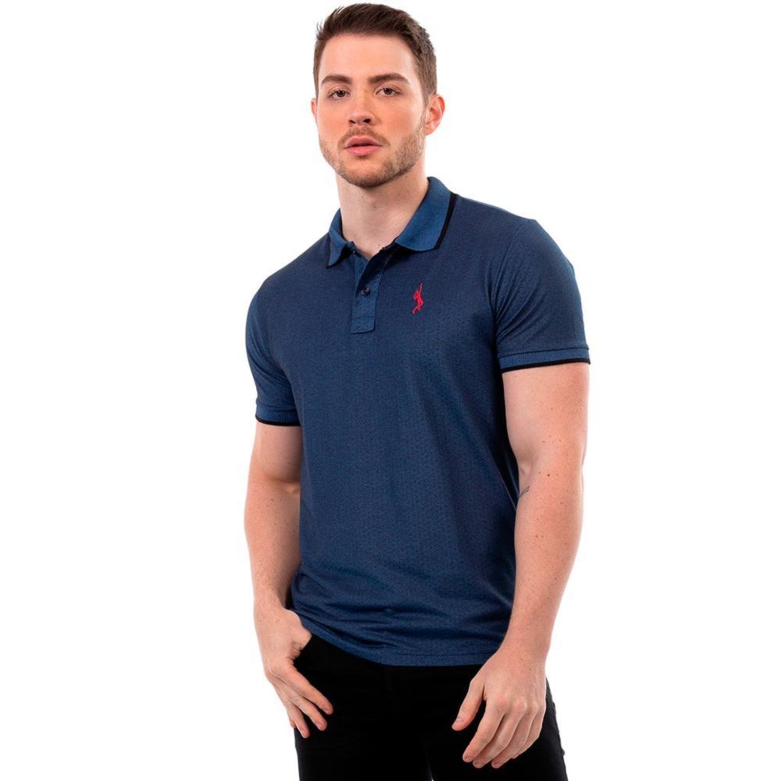 Camisa Masculina Polo Básica Algodão Piquet Dia a Dia