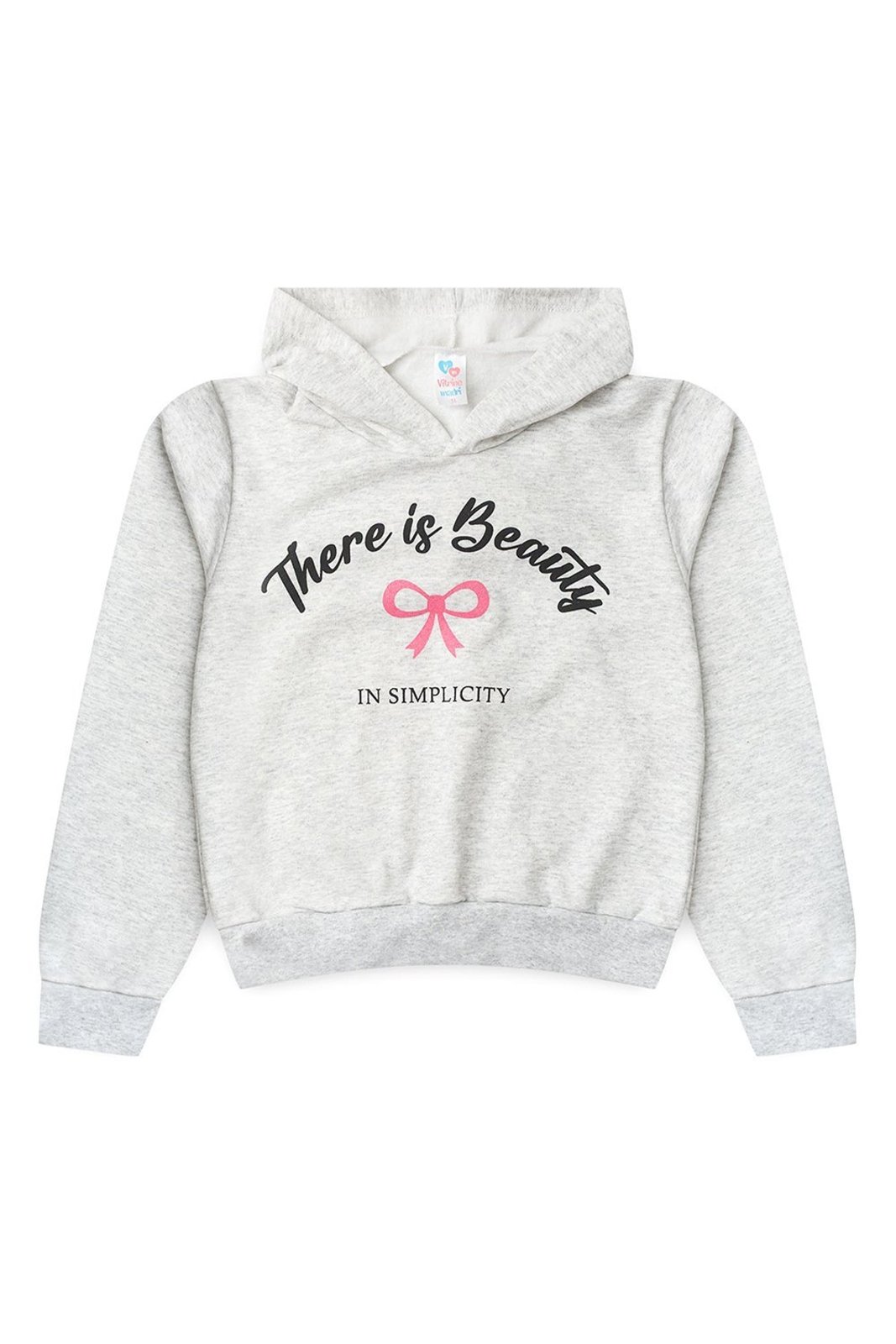 Infantil - Blusa Moletom Juvenil Menina c/ Capuz Cropped There Is Beauty