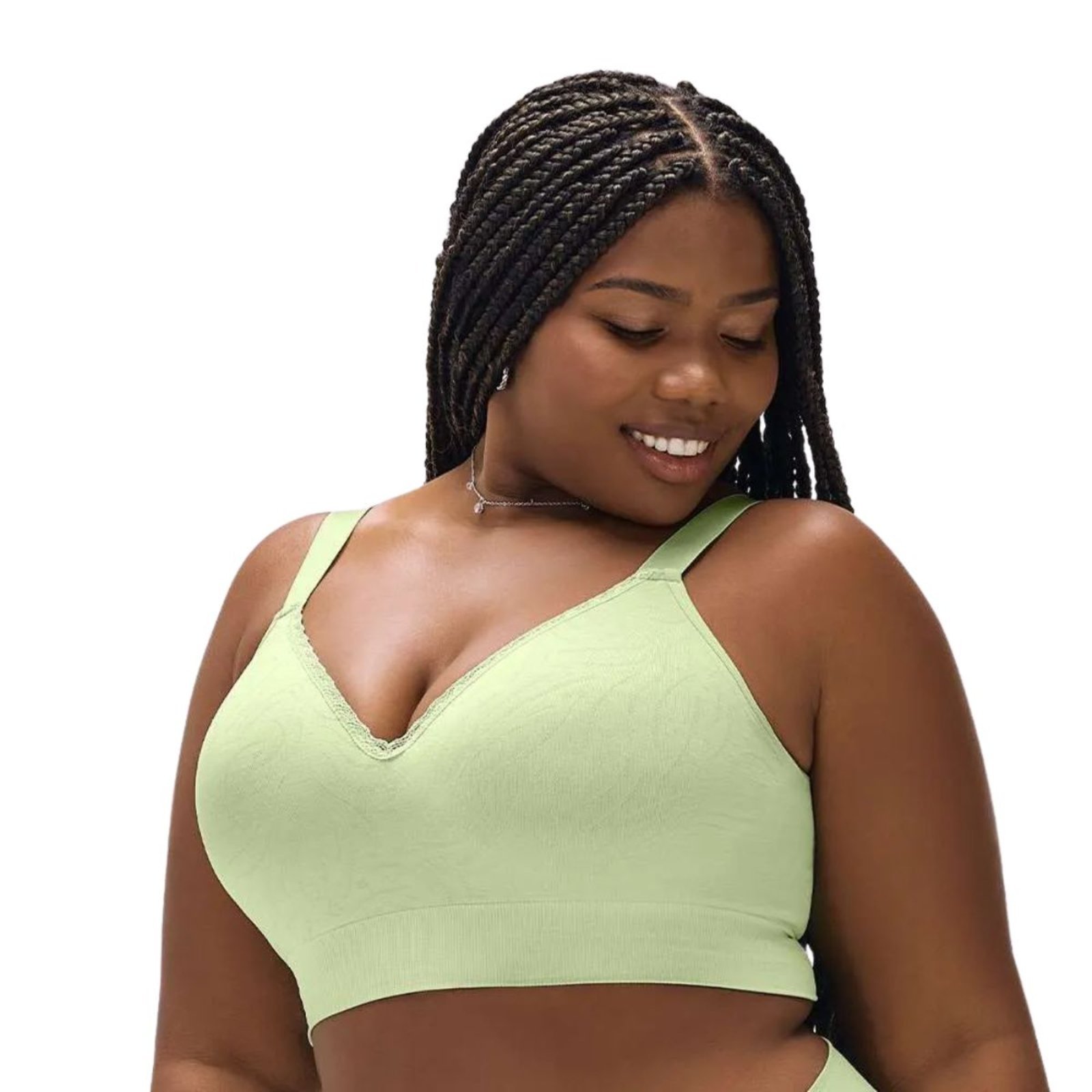Sutiã Comfort Renda Bojo Reforçado Sem Aro Alças Largas Ajustáveis Removíveis Sem Costura Plus Size Zee Rucci