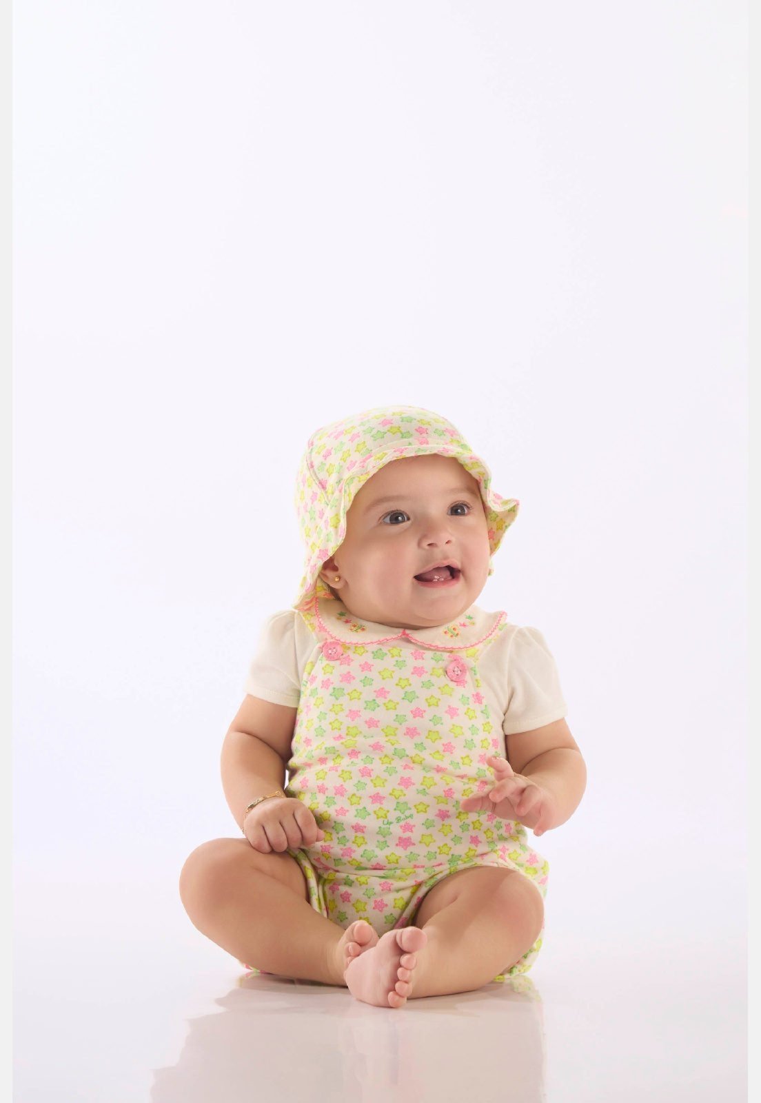Vista 2 Infantil - Conjunto Body e Jardineira Up Baby branco Up Baby branco