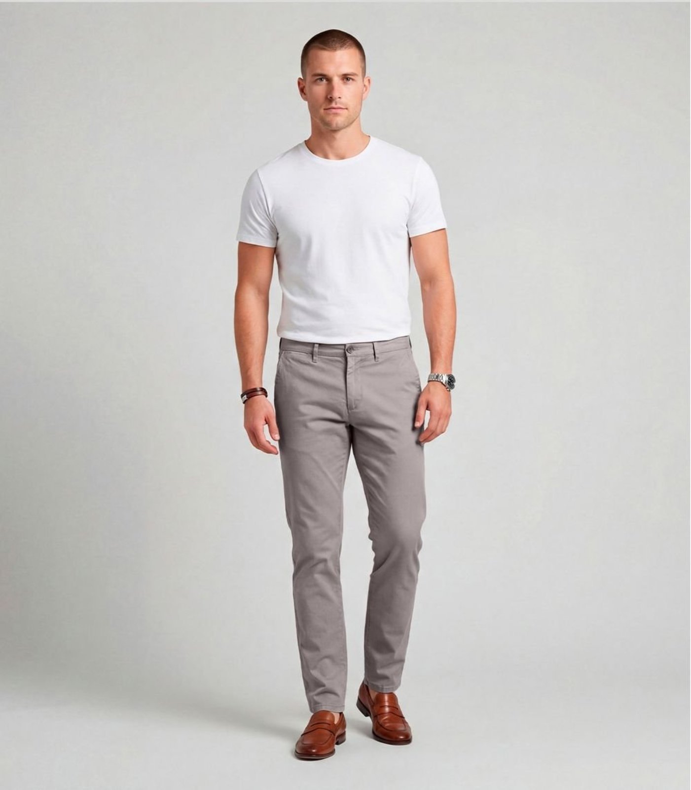 Calça Masculina Em Sarja Com Bolsos Sea Surf Cinza